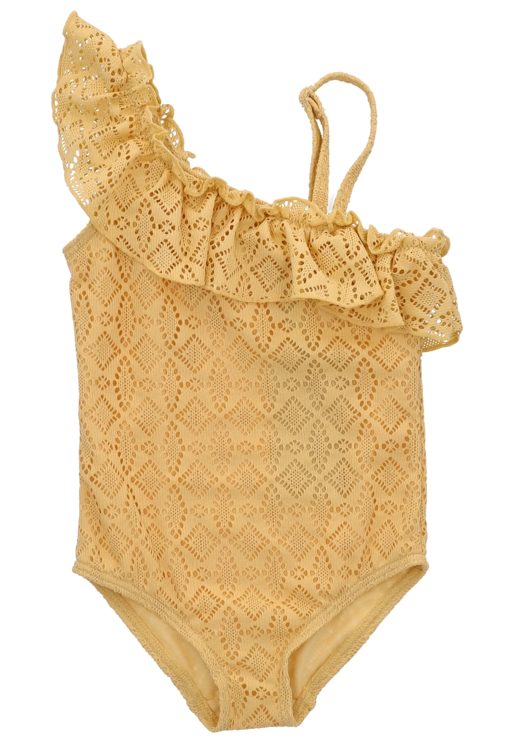 Costume intero monospalla in pizzo con volant Lil' Atelier