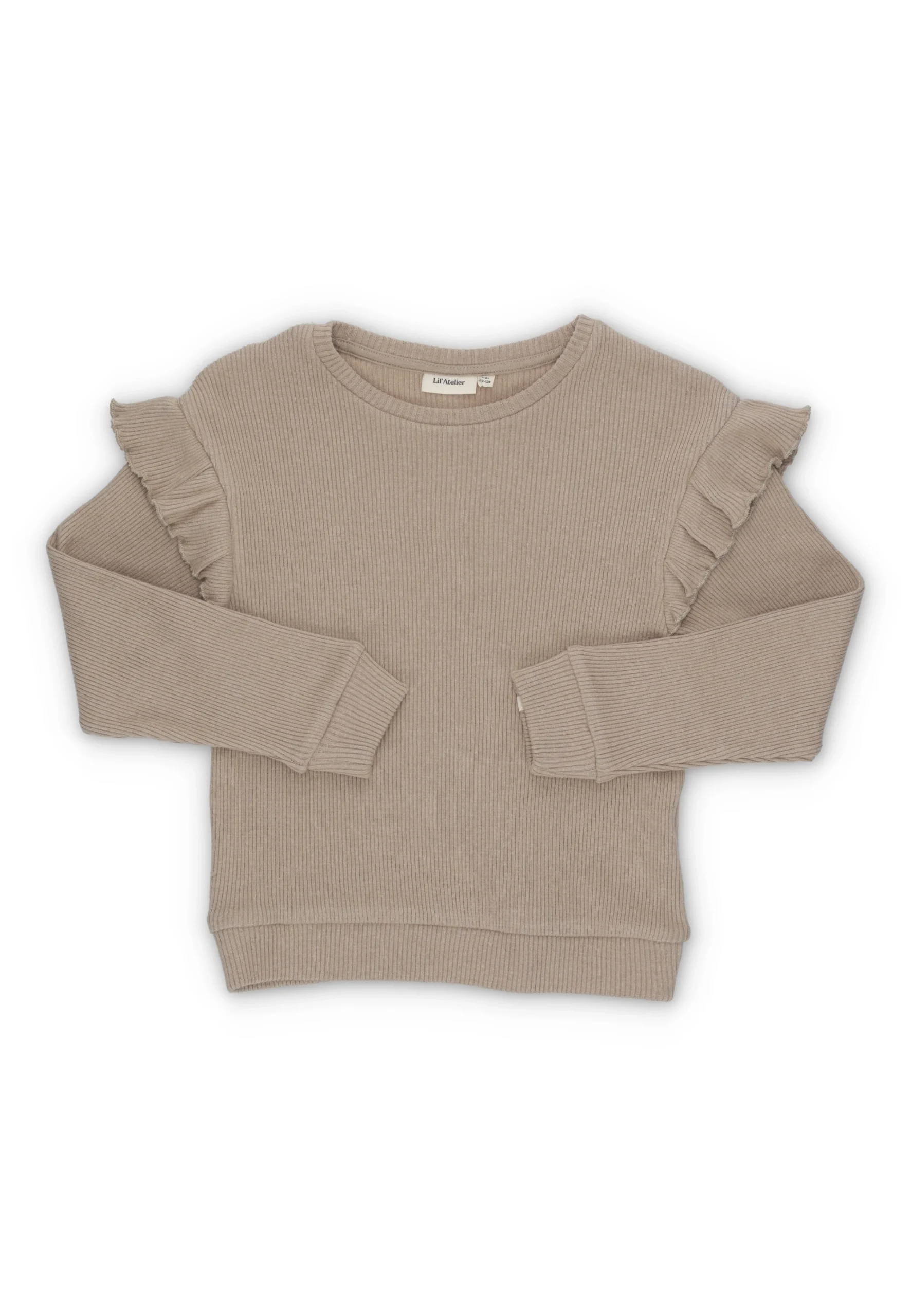 Maglia a costine con volant spalle Lil' Atelier