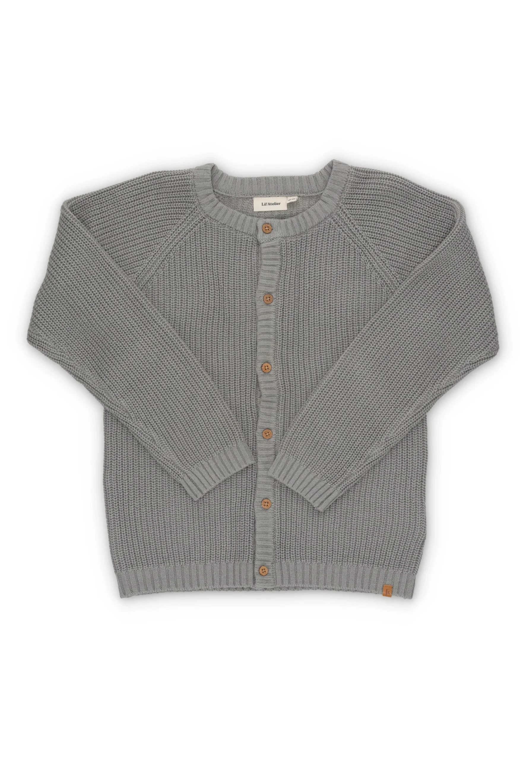 Cardigan operato Lil'Atelier in cotone organico bambina