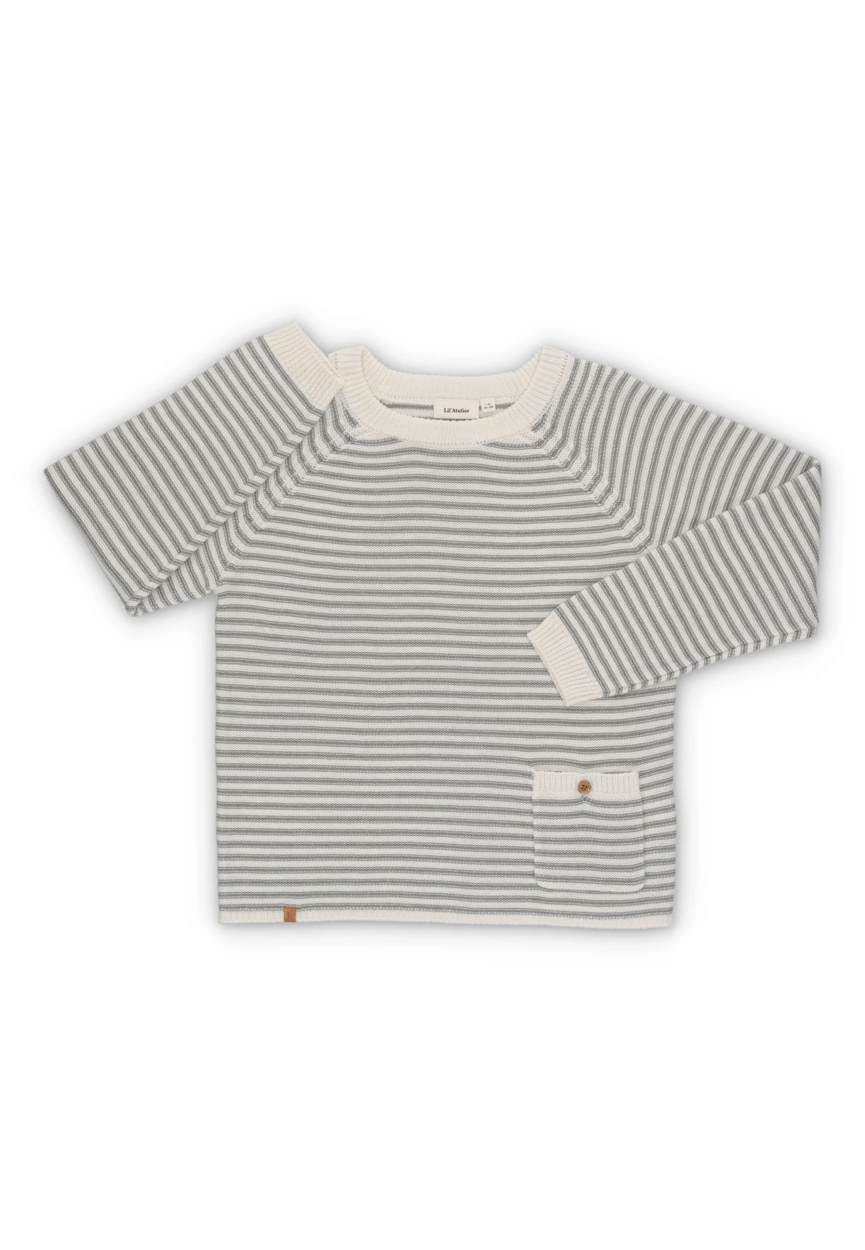 Pullover Lil'Atelier in tricot bambino a righe