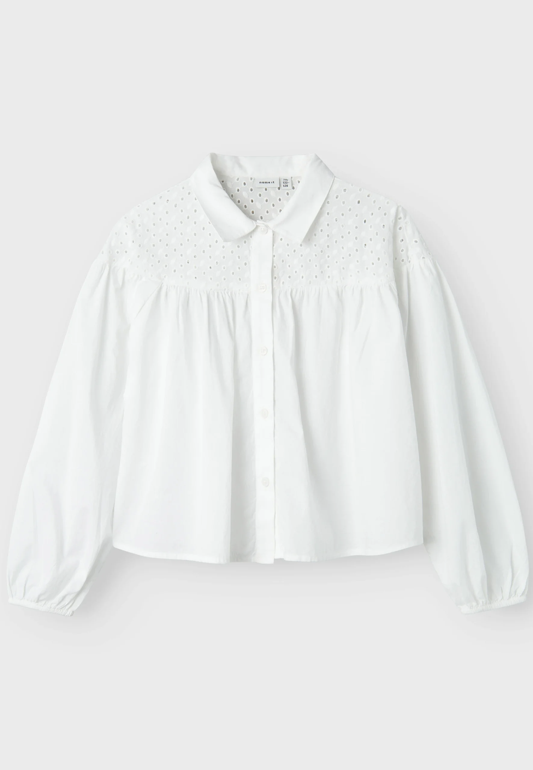 Camicetta crop ballon name it e inserto sangallo art.13237457