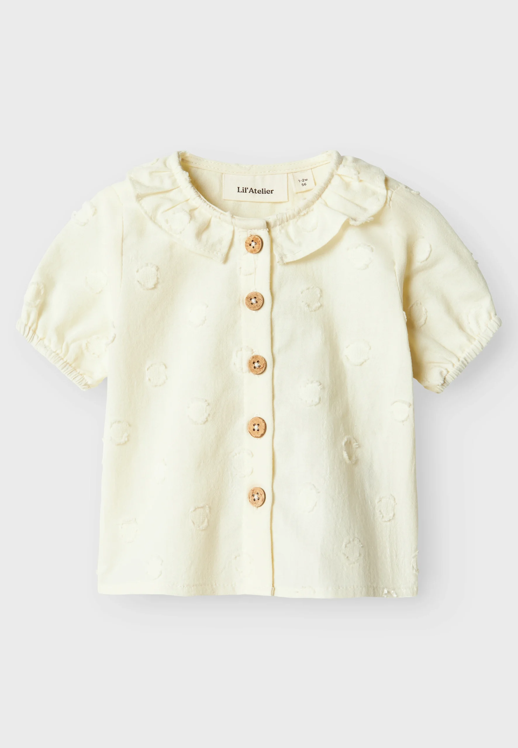 Camicetta con pois tono su tono Lil'Atelier baby