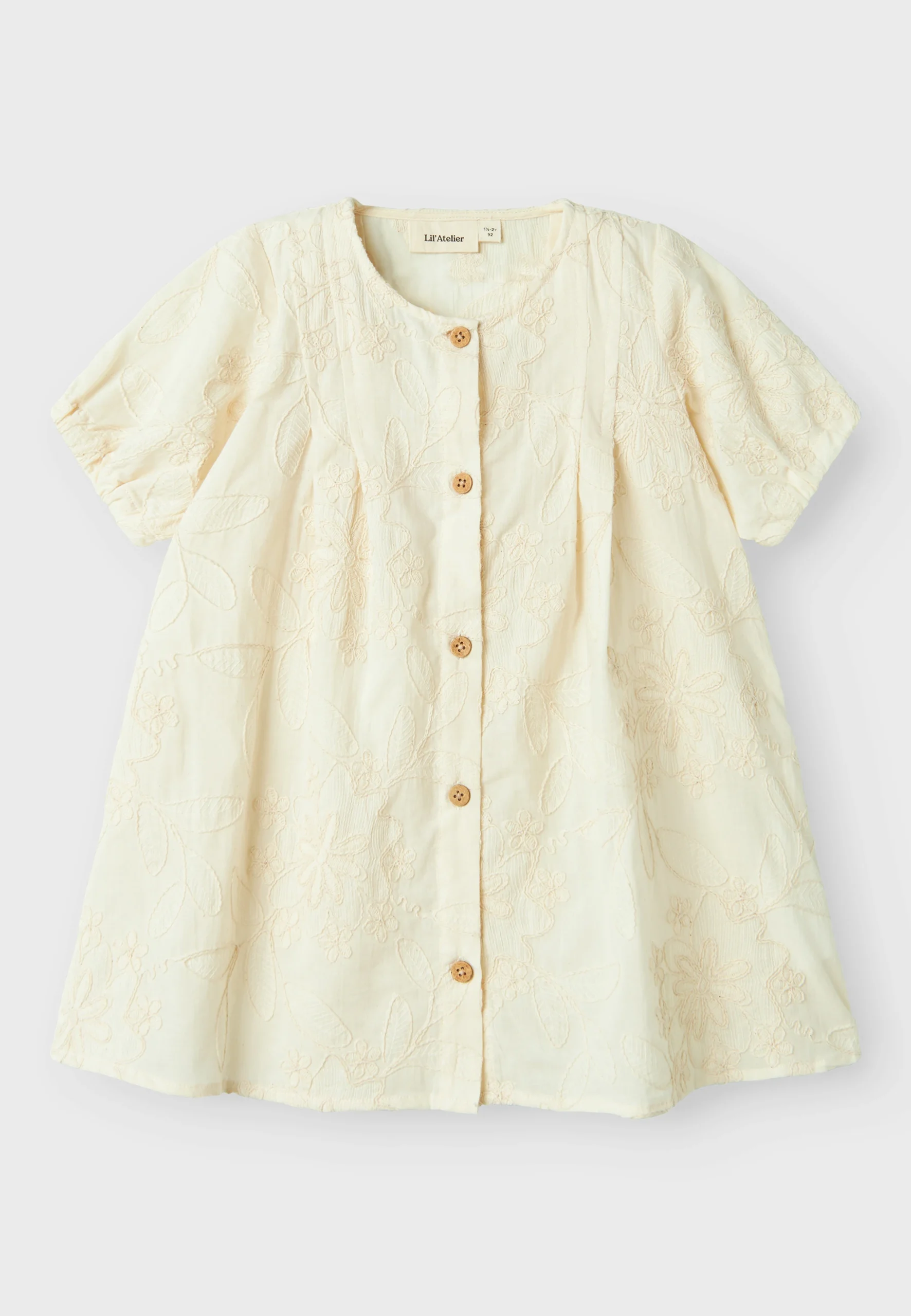 Abito manica palloncino Lil'Atelier con ricami bimba art.13240787