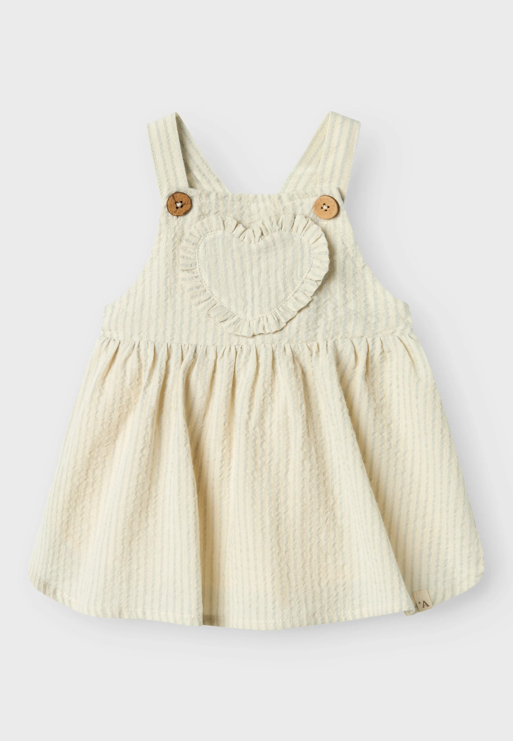 Salopette con gonna Lil'Atelier rigata con cuore art.13240800 baby