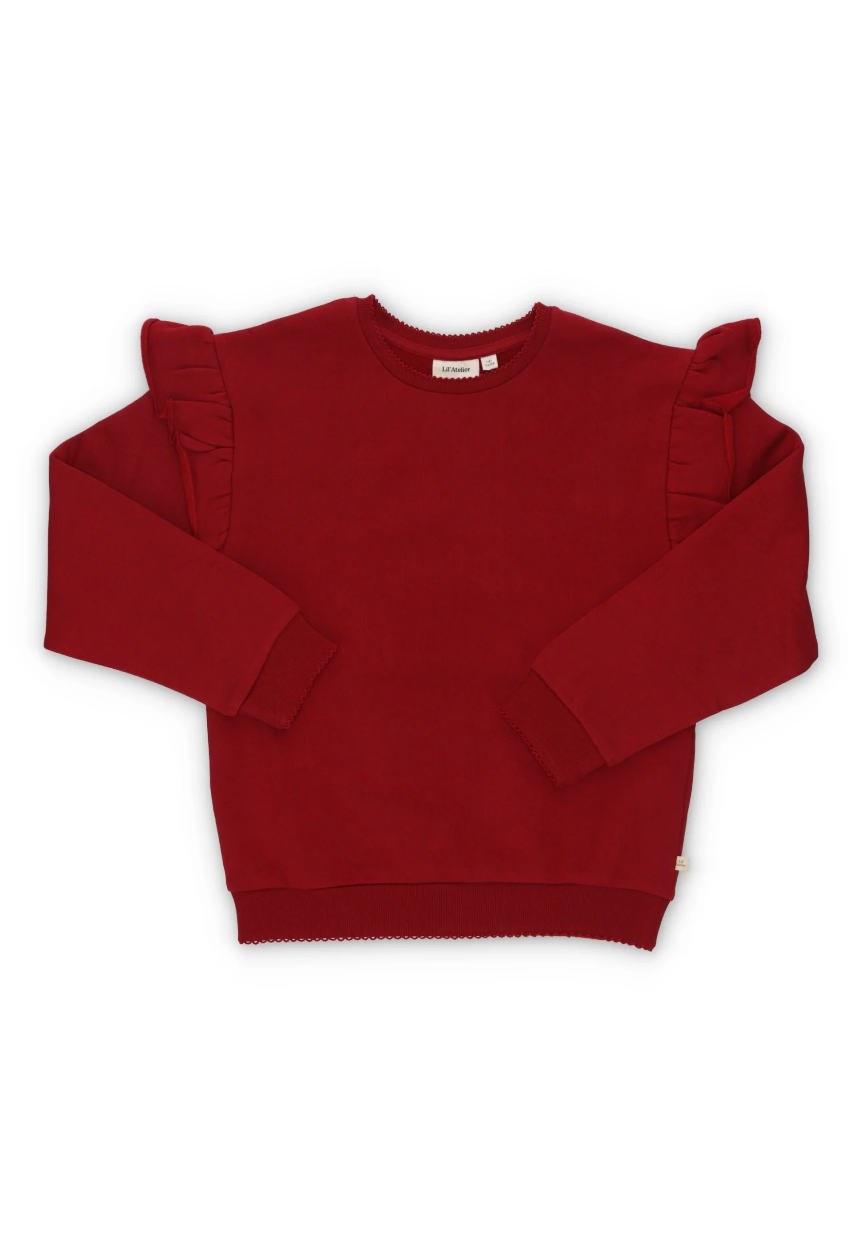 Felpa girocollo Lil' Atelier con rouches spalla art. 13245248