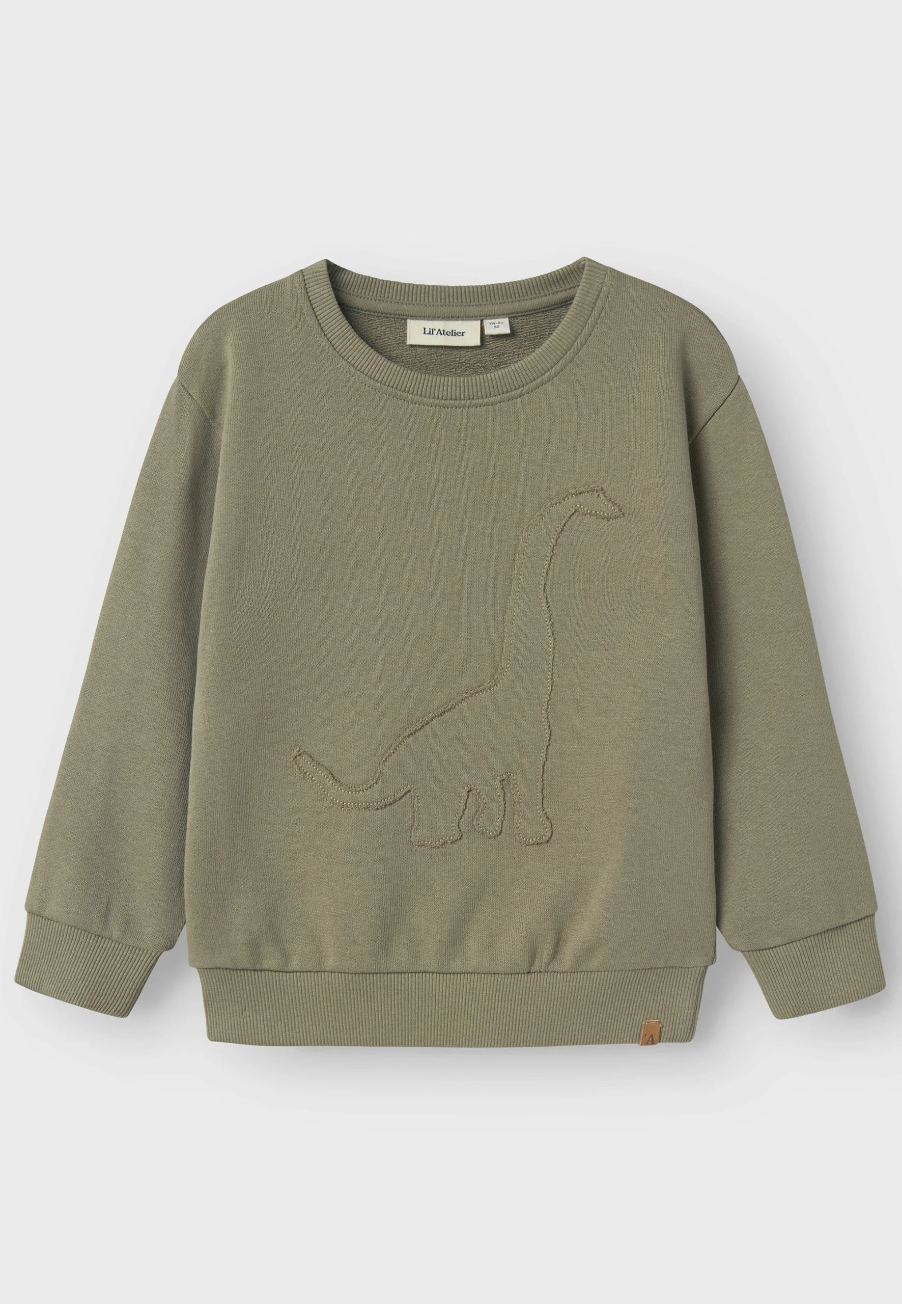 Felpa girocollo bambino Lil'Atelier con ricamo dinosauro