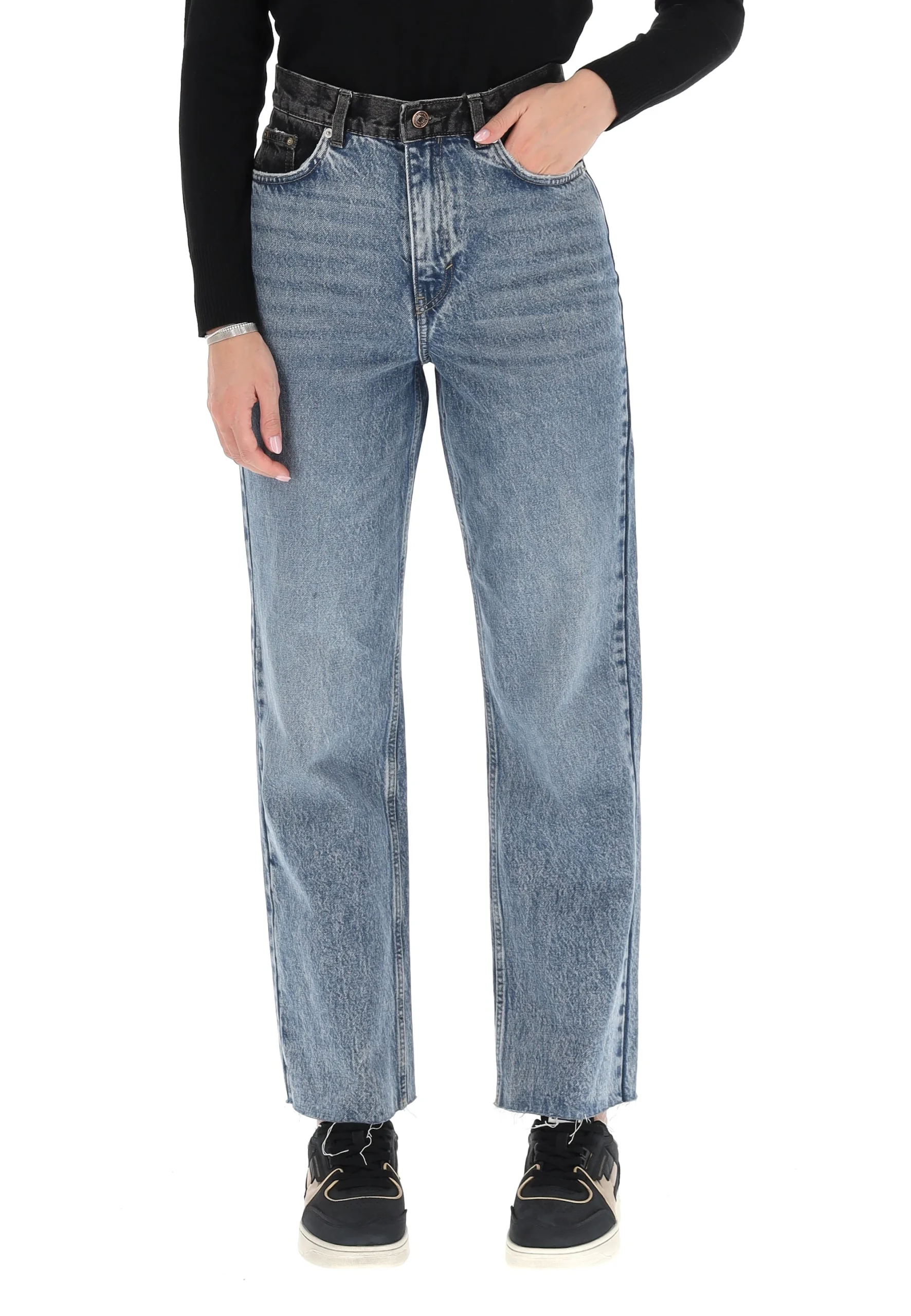 Jeans Only mod. Camille con inserto vita bicolor art. 15329870