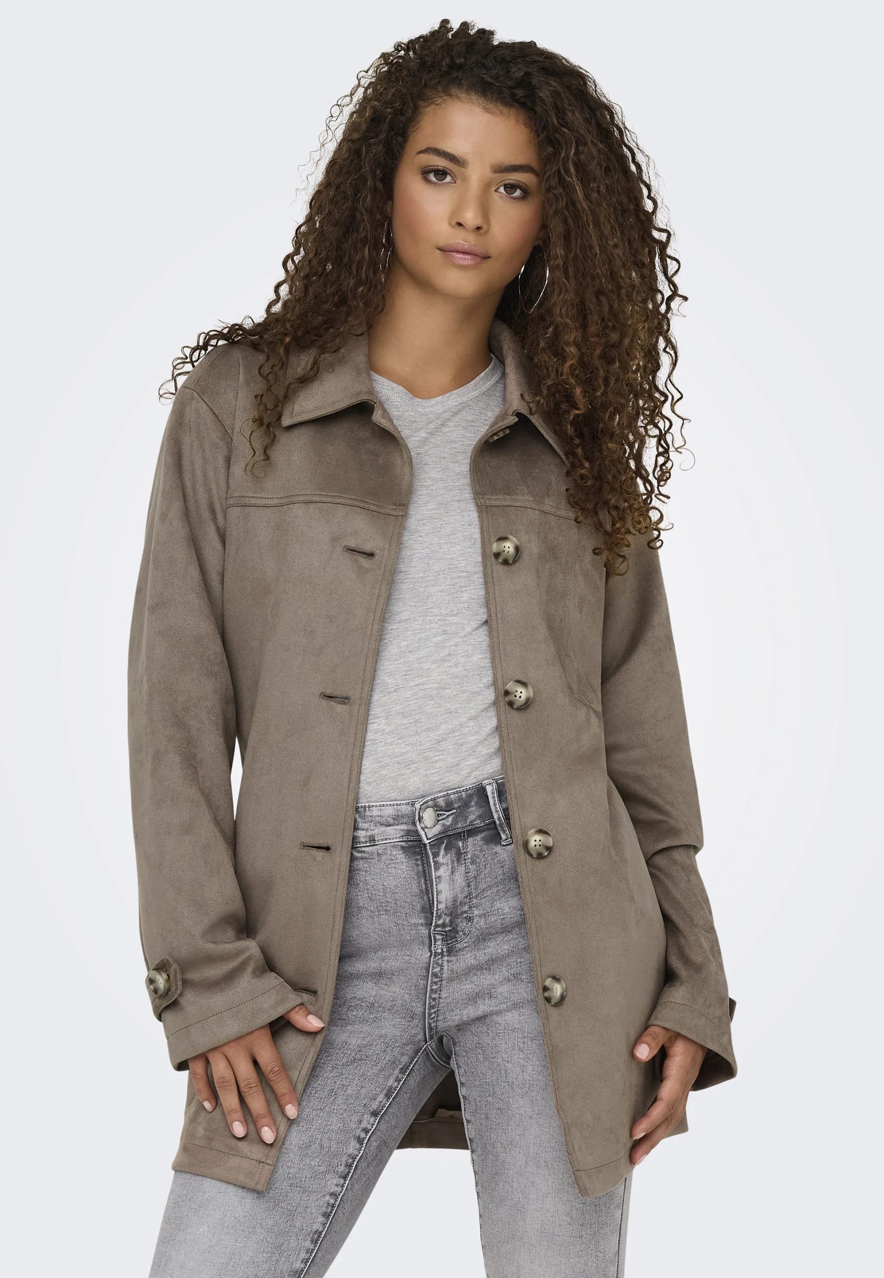 Trench effetto suede Only donna art. 15349200