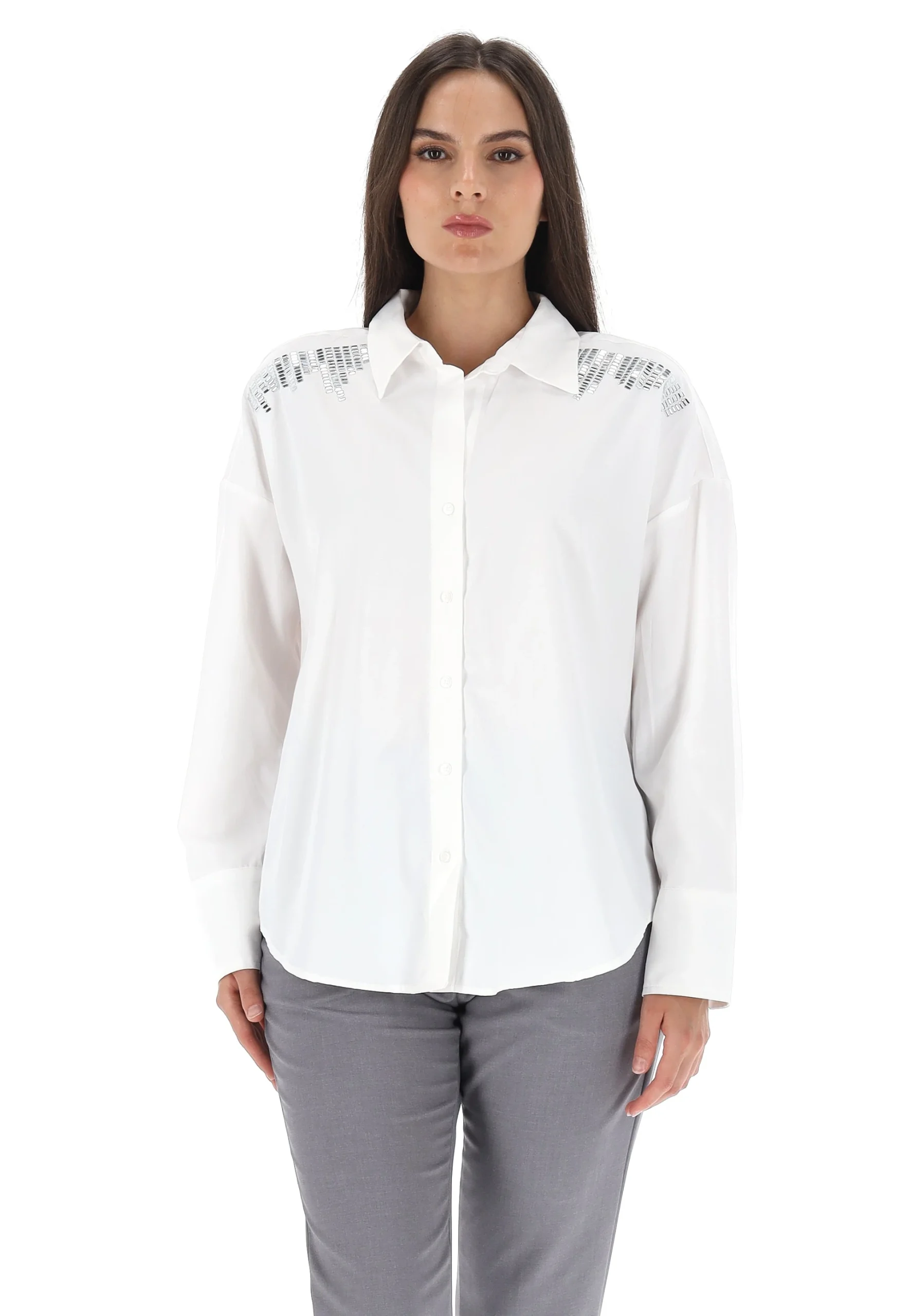 Camicia relaxed Only con applicazioni art.15354862