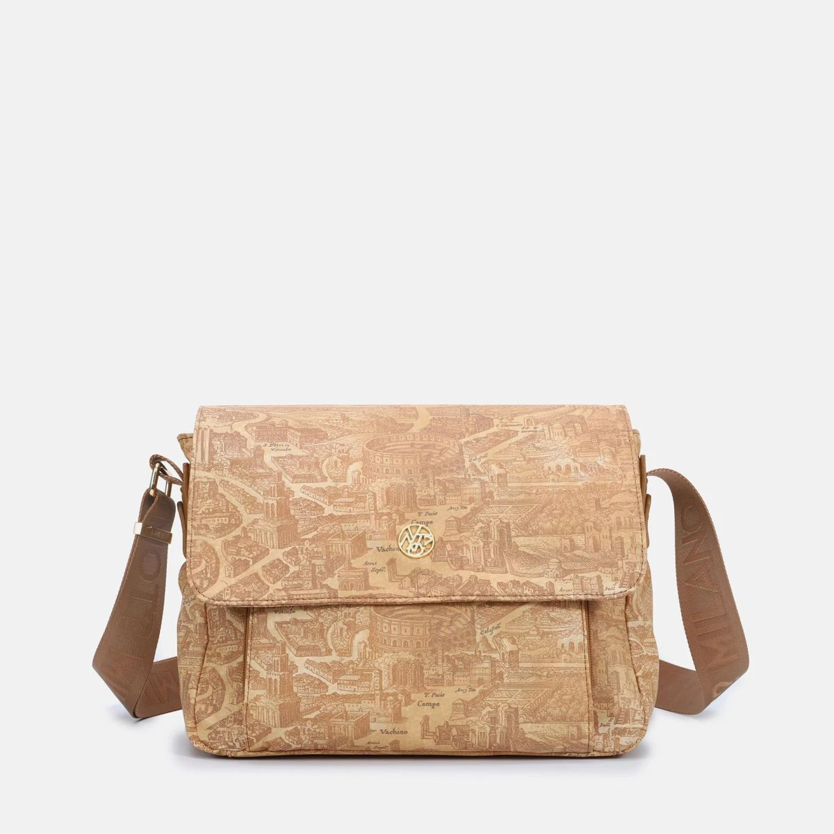 Borsa con tracolla regolabile YNot? in fantasia città GUM007S5