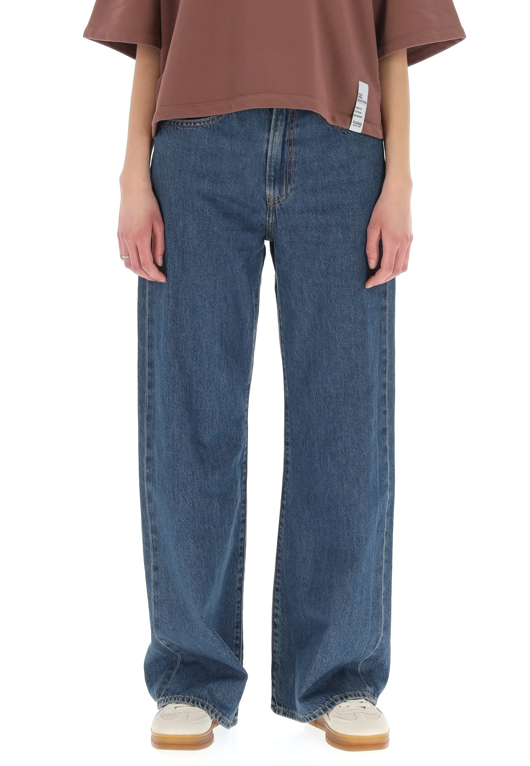 Jeans donna Levi's® Ribcage wide leg con treccia in vita