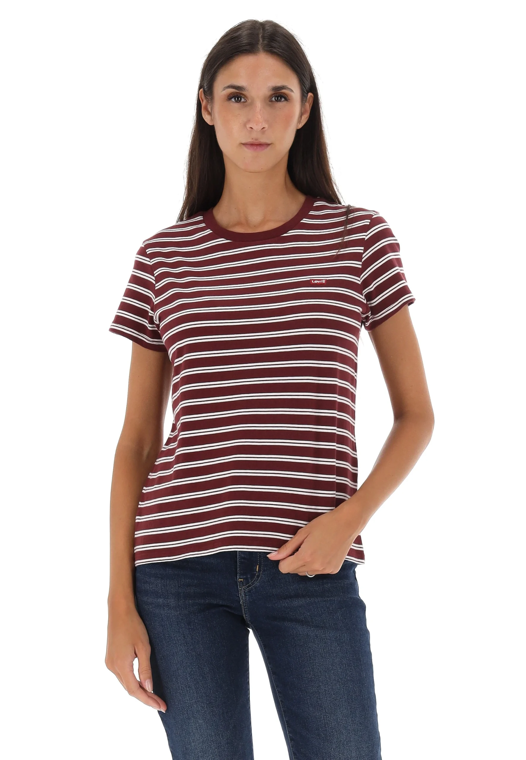 T-shirt Levi's® donna in cotone a righe con logo piccolo art.39185