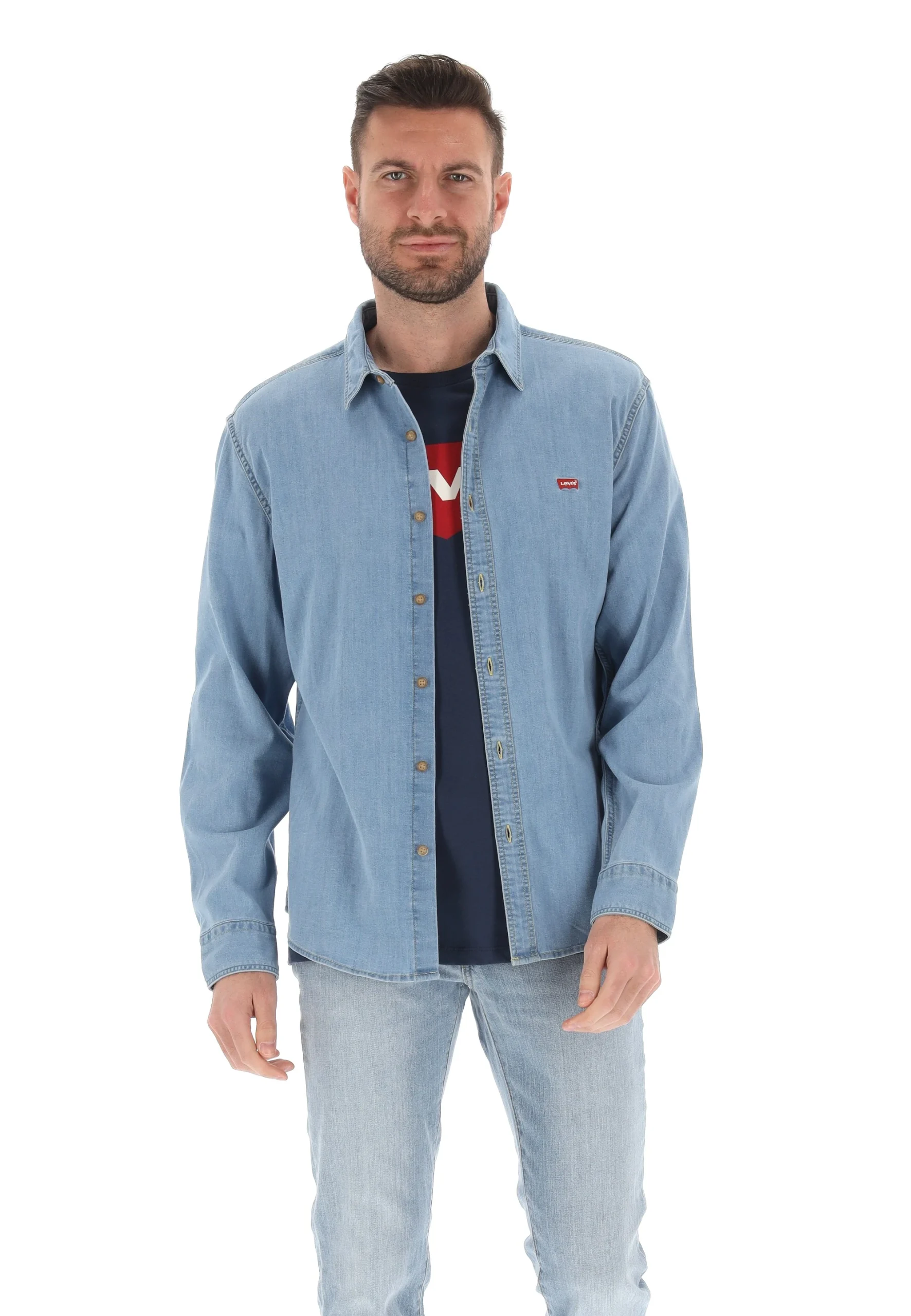 Camicia in denim leggero con logo Levi's® uomo