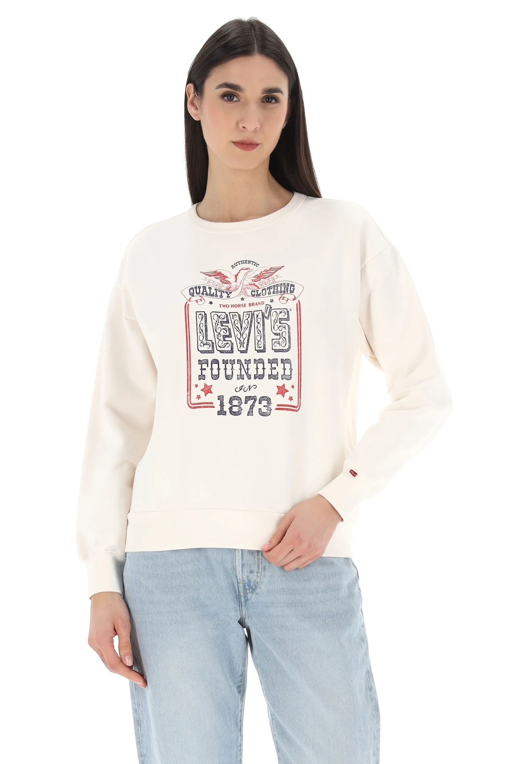 Felpa garzata stampa frontale Levi's® donna