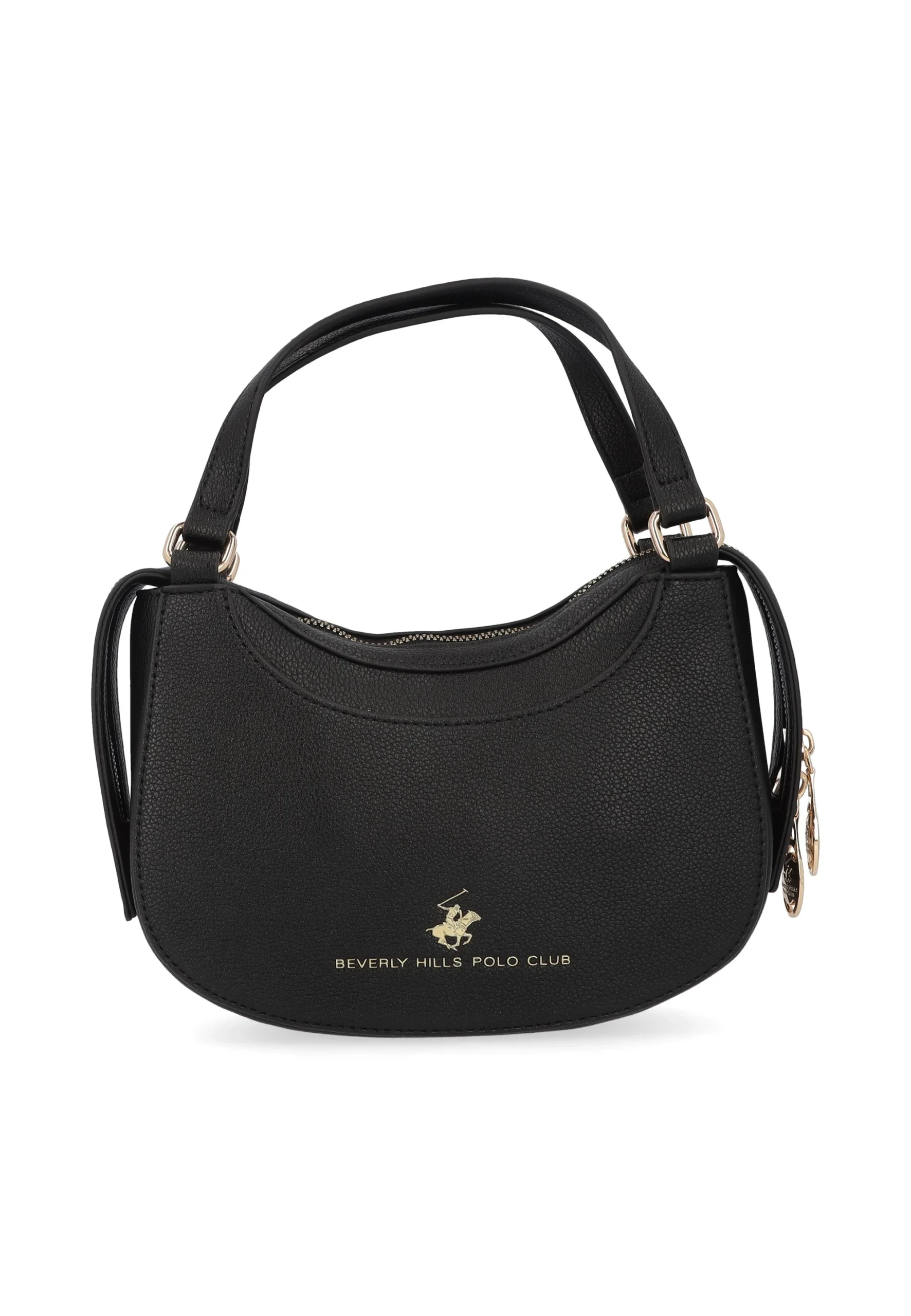 Borsetta a mano con zip lunga e cucitura a vista Beverly Hills Polo Club