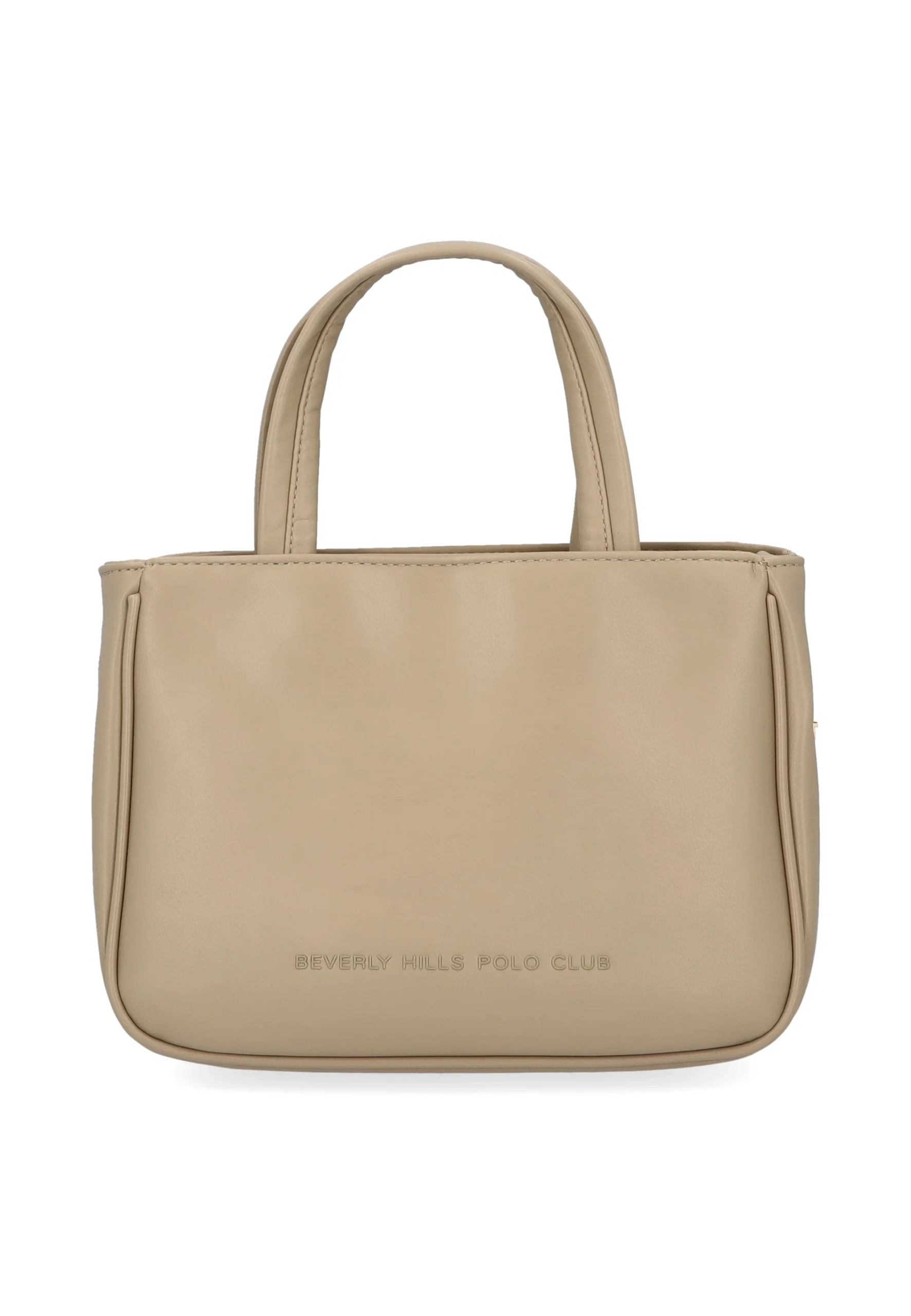 Borsa a mano basic con logo dorato laterale e ricamo Beverly Hills Polo Club