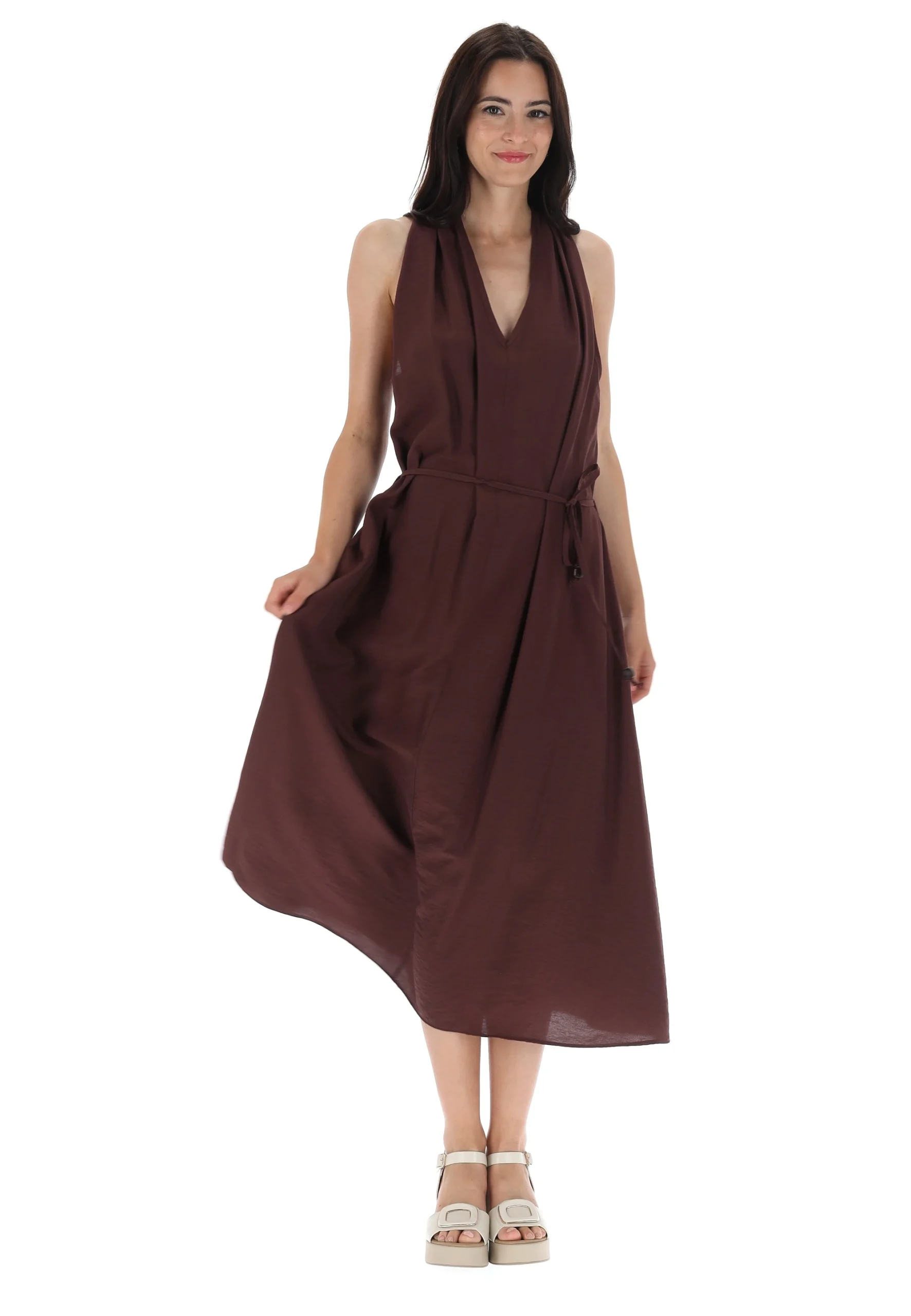 Vestito midi èks senza maniche