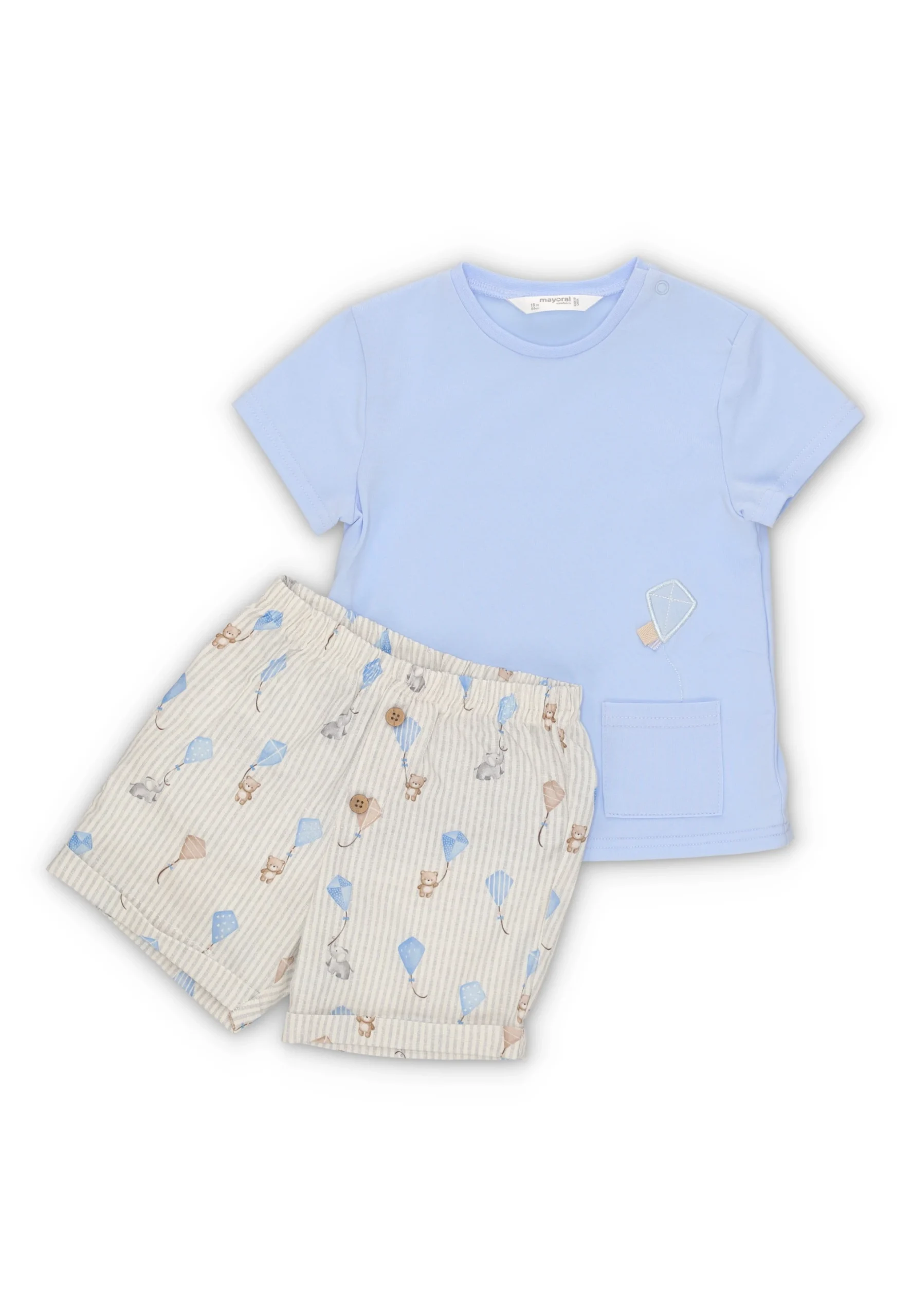 Completo bimbo maglia e short misto lino Newborn art 1202