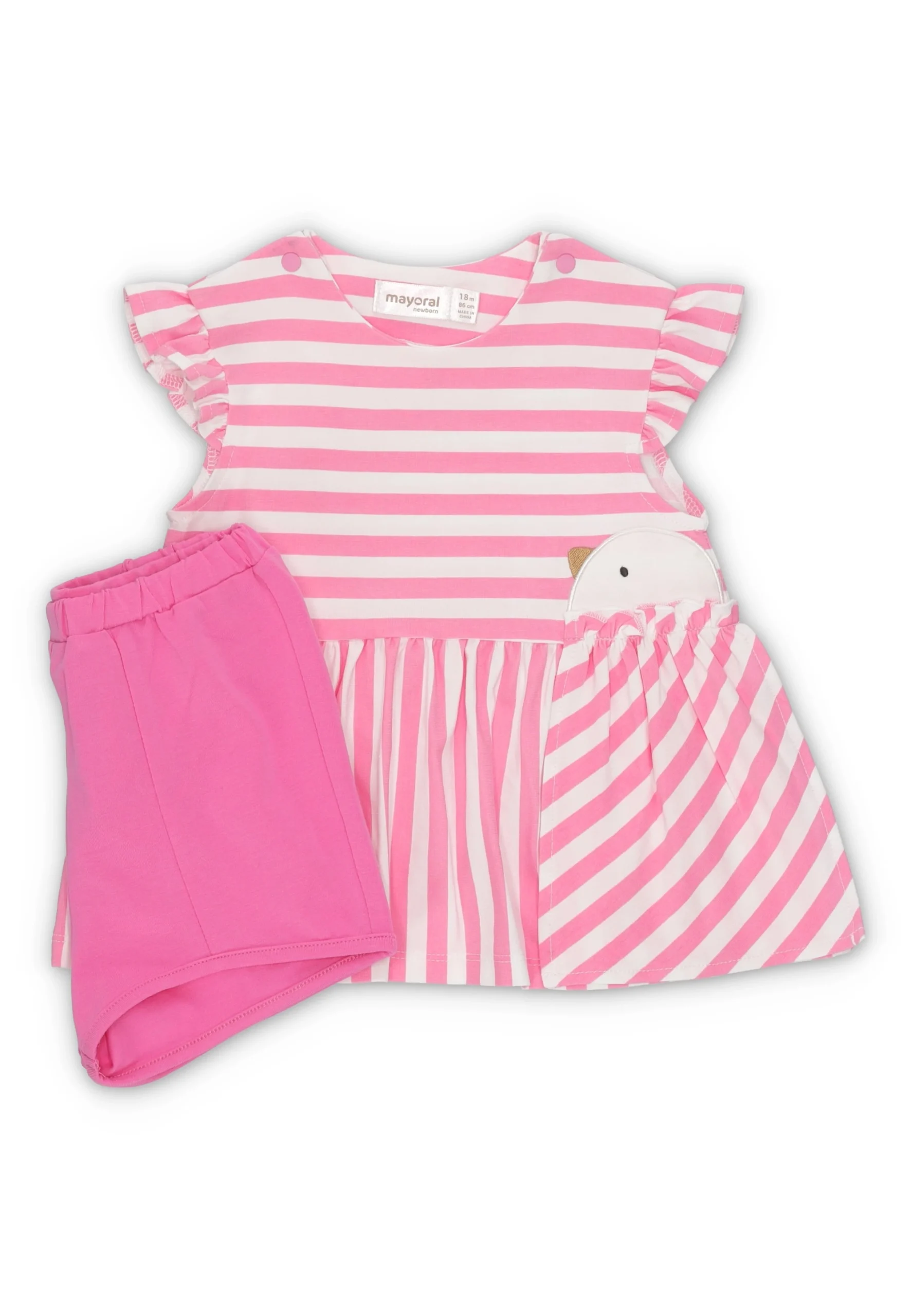 Completo Mayoral baby art.1670 con ricamo uccellino