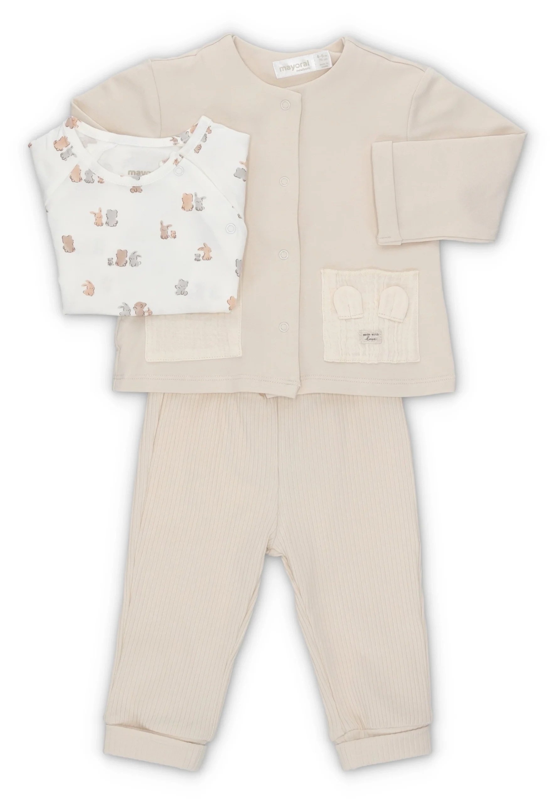 Completo baby Mayoral art.1877 con stampa animaletti