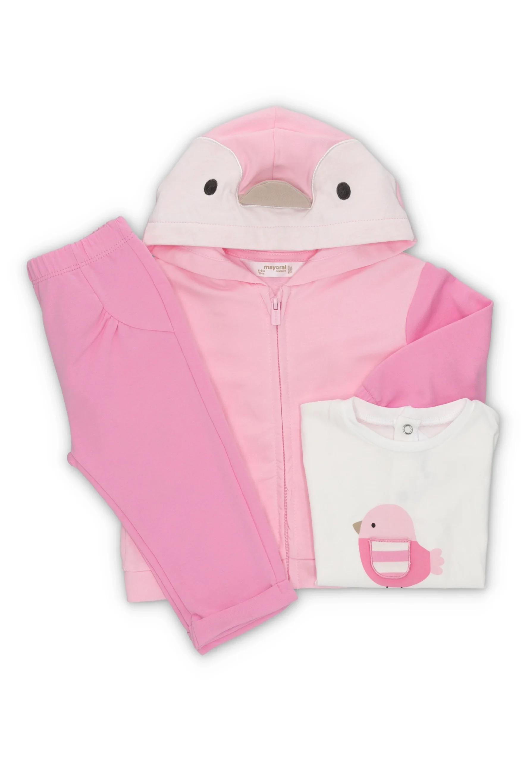 Tuta con t-shirt Mayoral baby art.1878 con ricamo uccellino