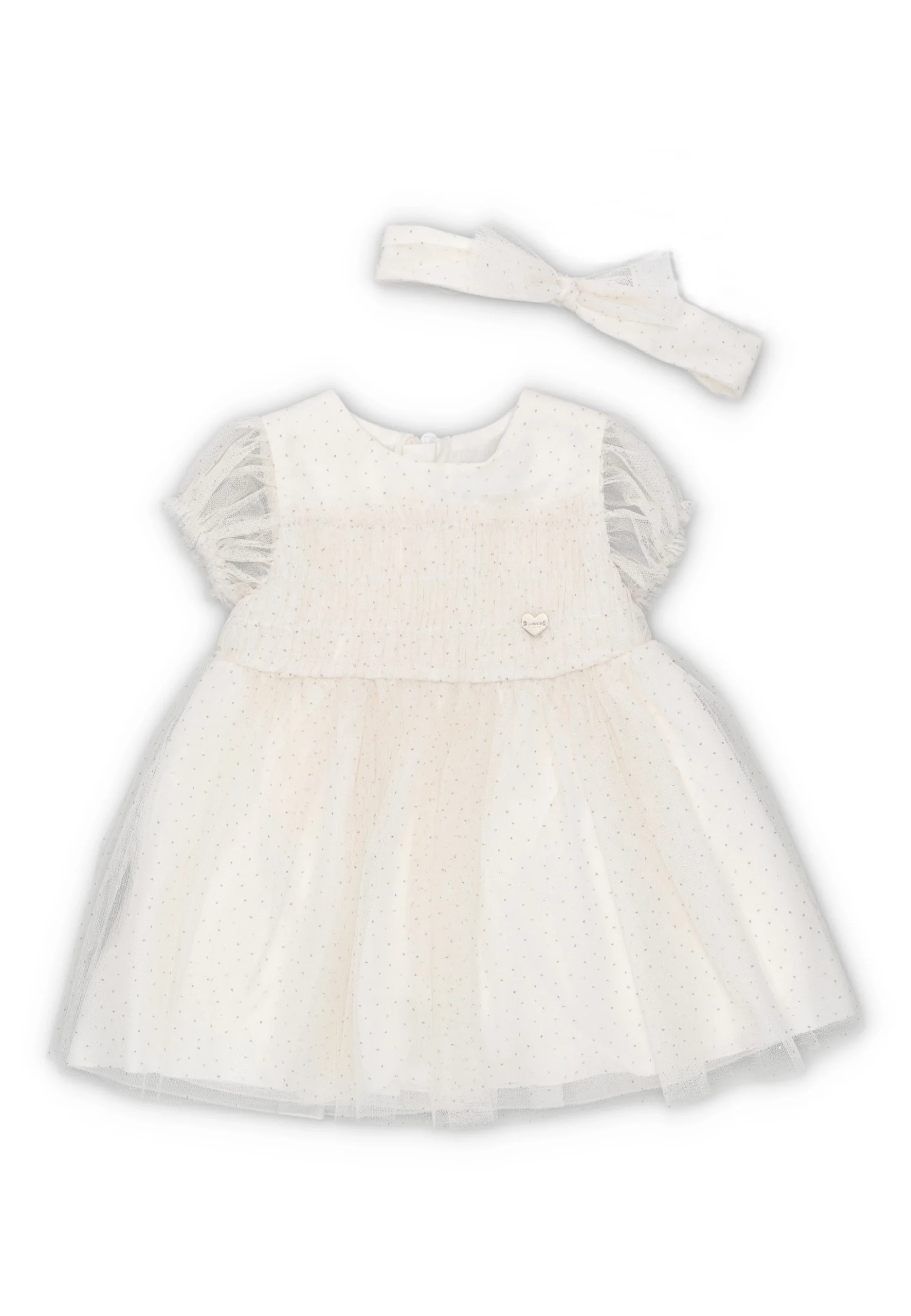 Abito in tulle con glitter Mayoral art.1902 baby con fascetta
