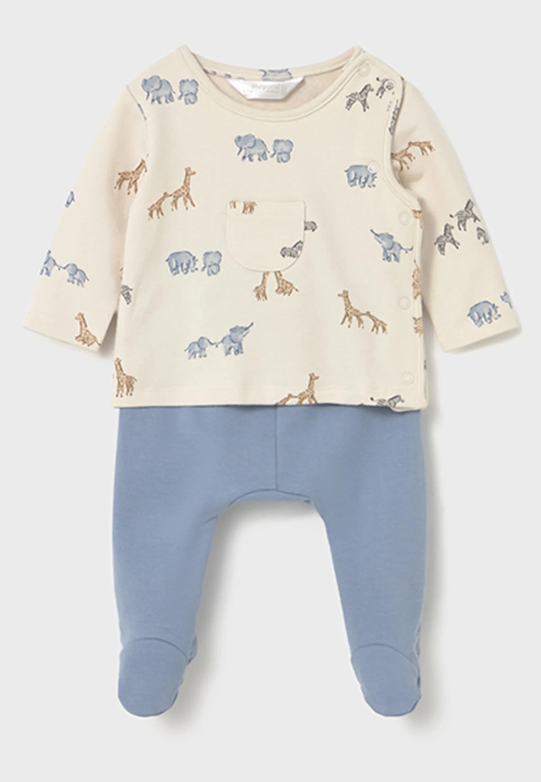 Completo baby Mayoral art.2567 con animaletti e bottoni laterali