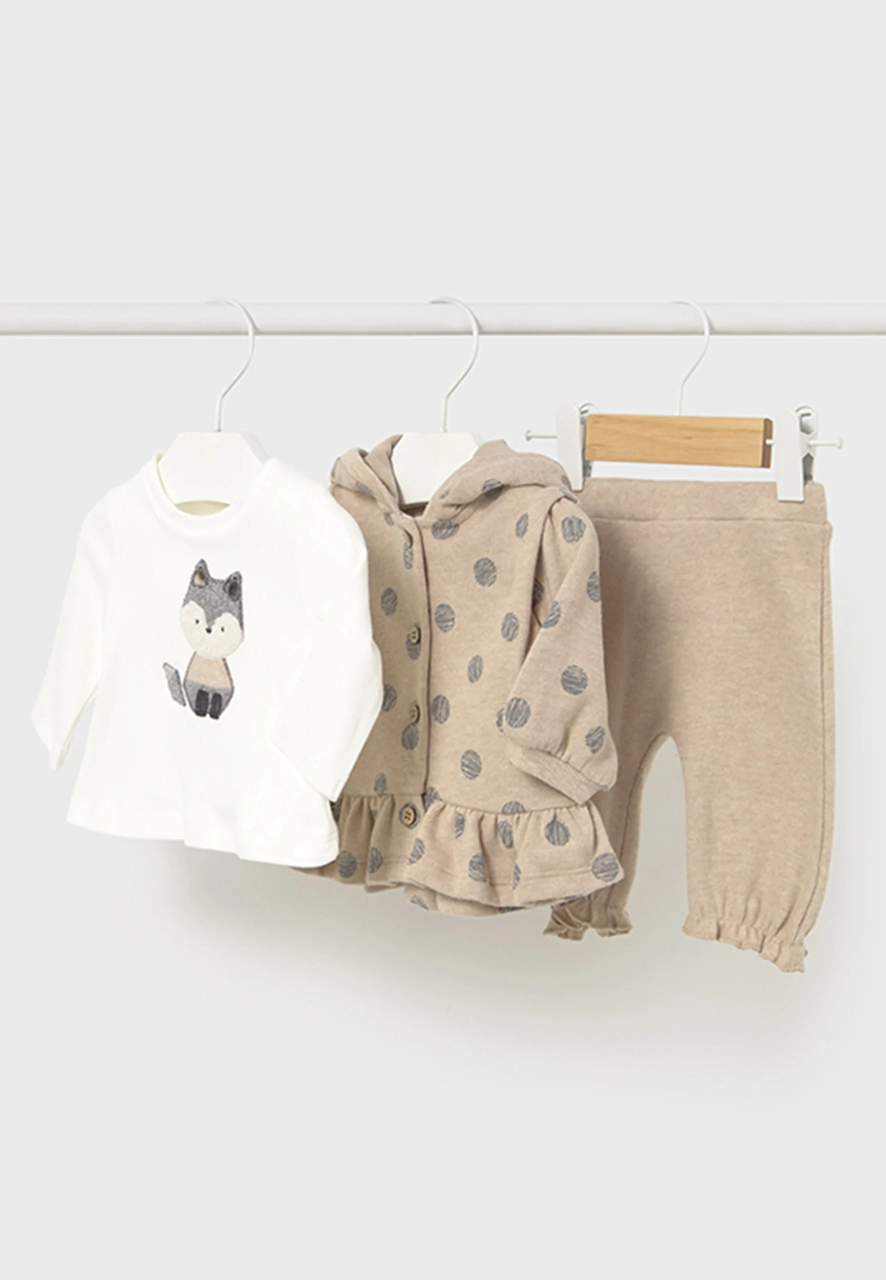 Completino baby a pois con volpe Mayoral art.2608