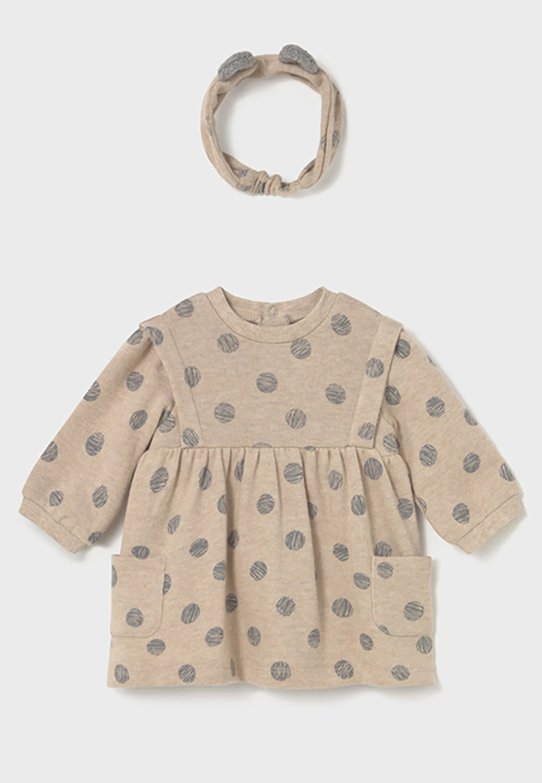 Abito in maglia con pois e fascetta Mayoral baby art.2807