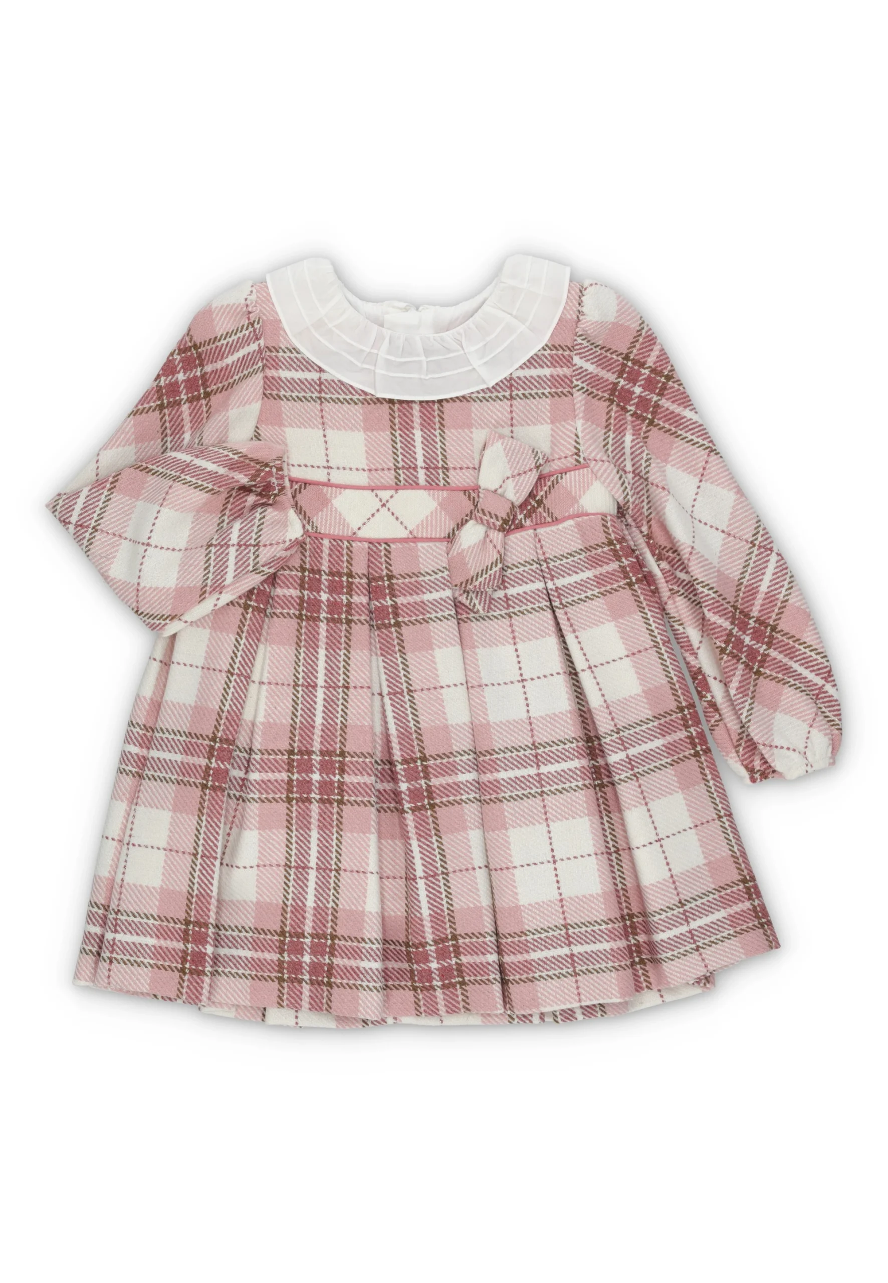 Abito a balze Mayoral 2903 baby a quadri all over