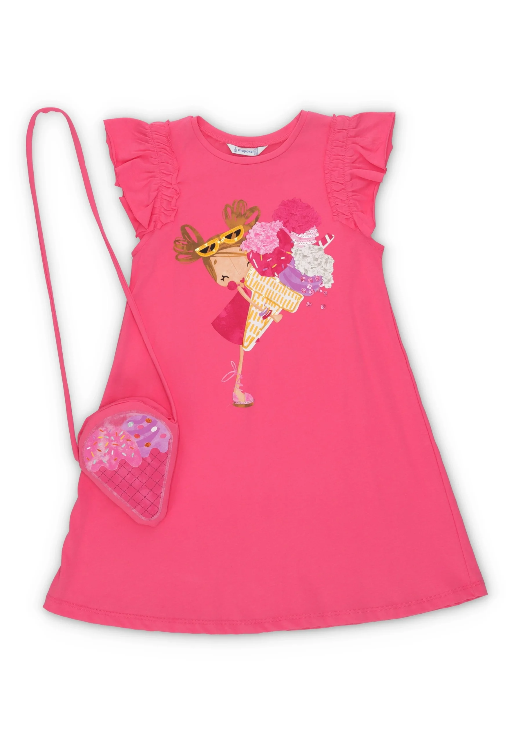 Abito con borsetta Mayoral art.3940 bimba con stampa