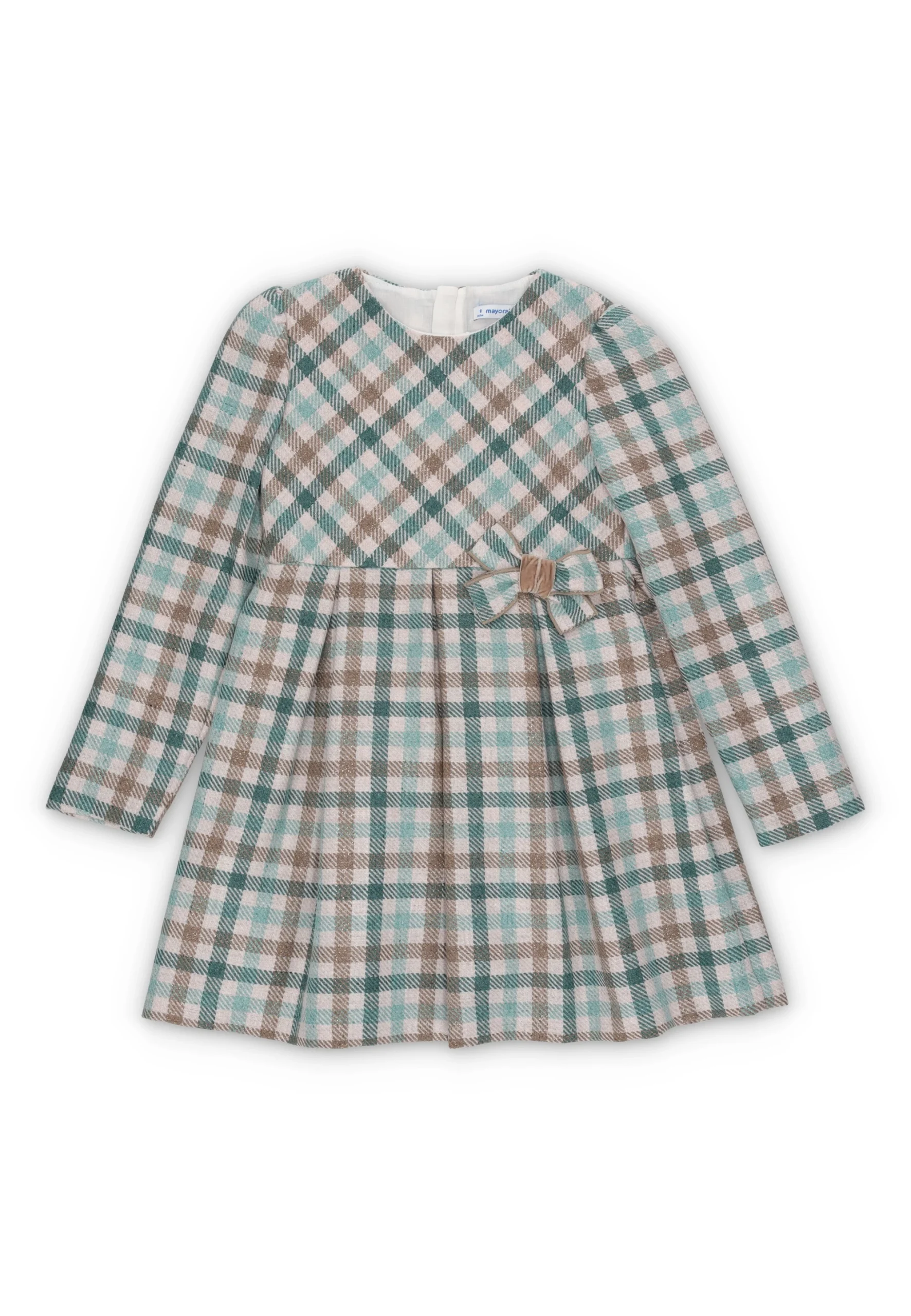 Abito bambina Mayoral 4914 a quadri con inserti lurex