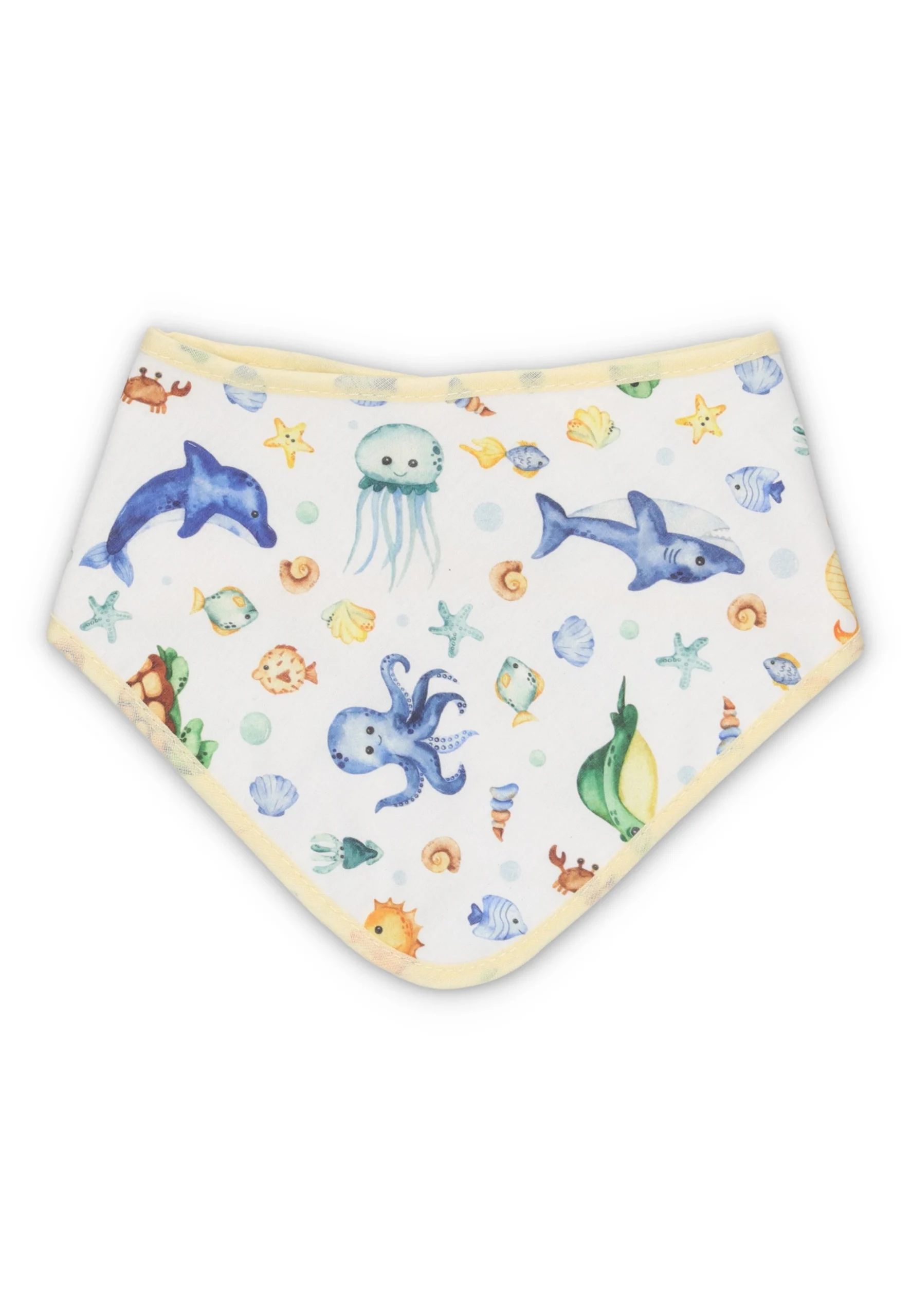 Bandana o bavetta in spugna con stampa e velcro regolabile