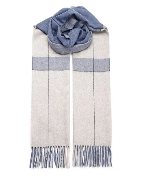 Al Duca D'aosta Uomo Sciarpa check azzurra/bianca