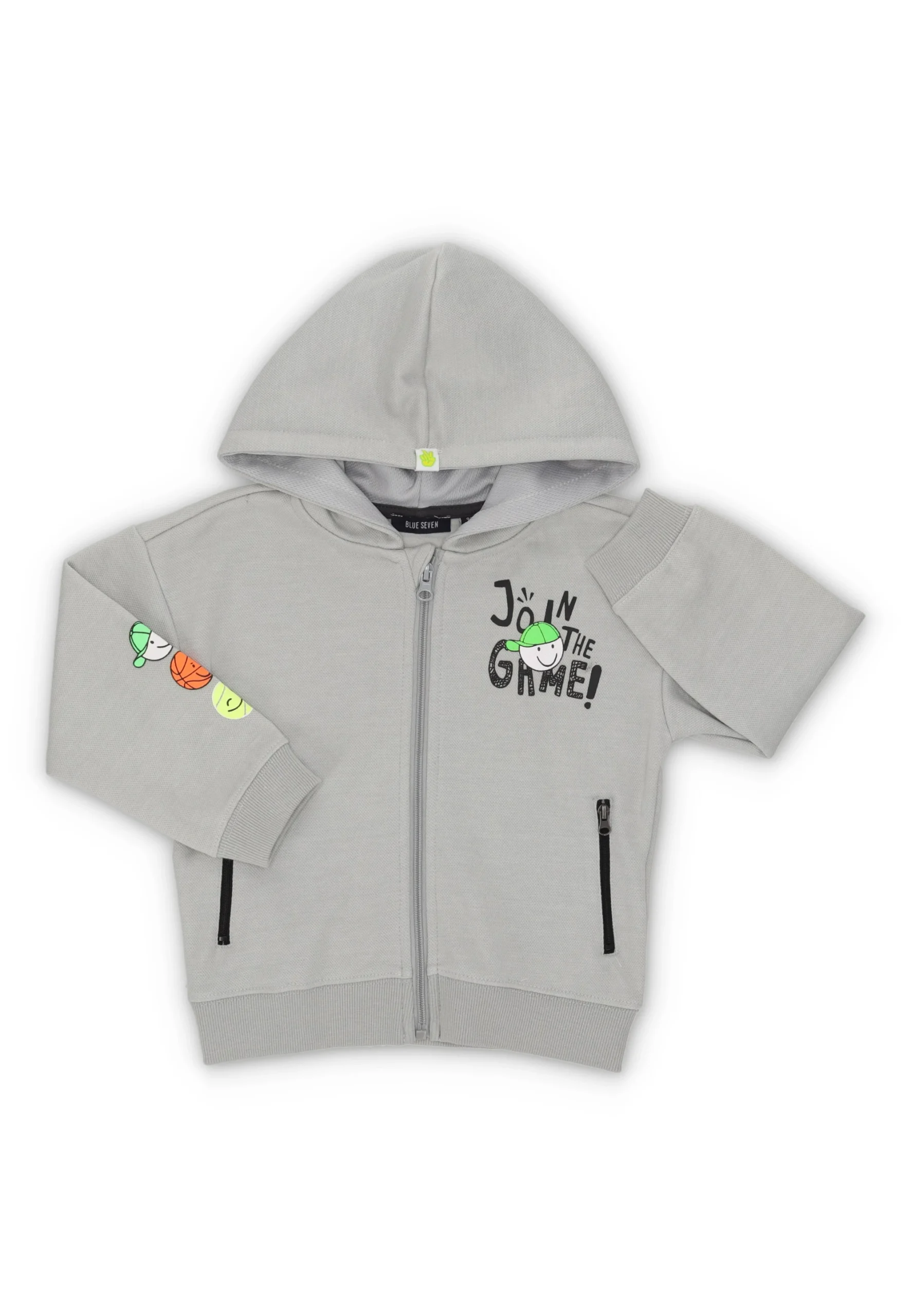 Felpa con cappuccio full zip Blue Seven bimbo art.817648