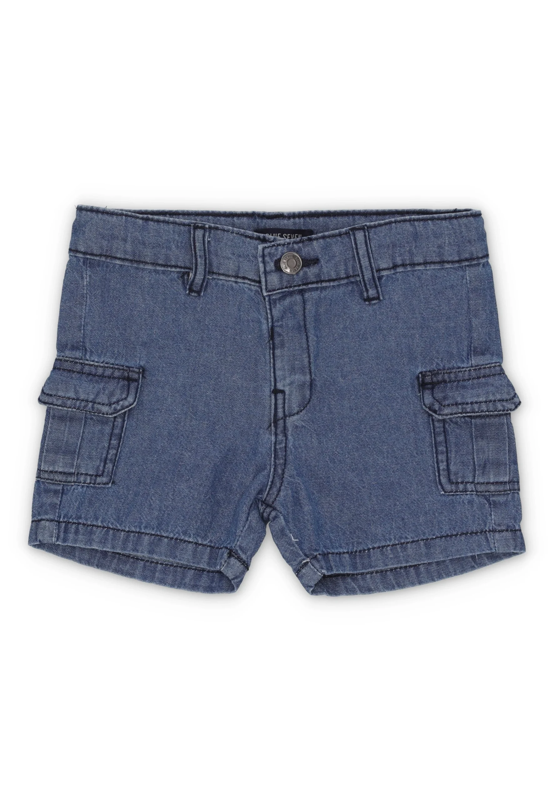 Bermuda baby Blue Seven effetto denim con tasconi art.944027