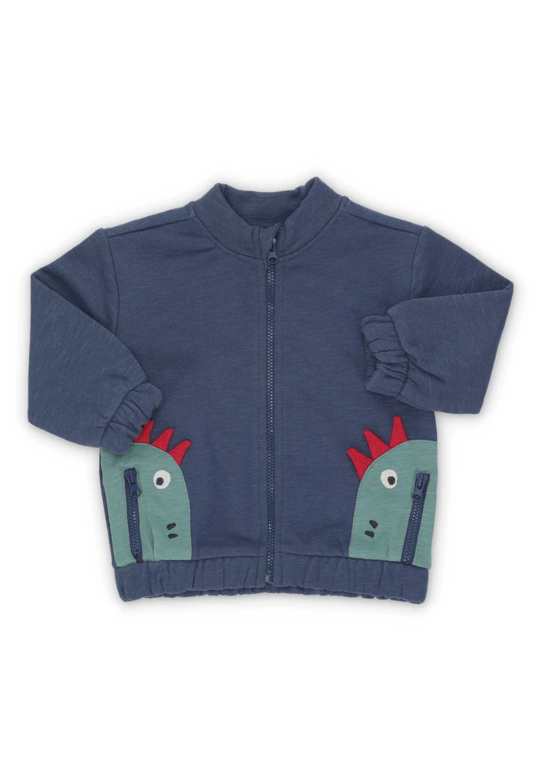 Felpa full zip con dinosauri Blue Seven baby