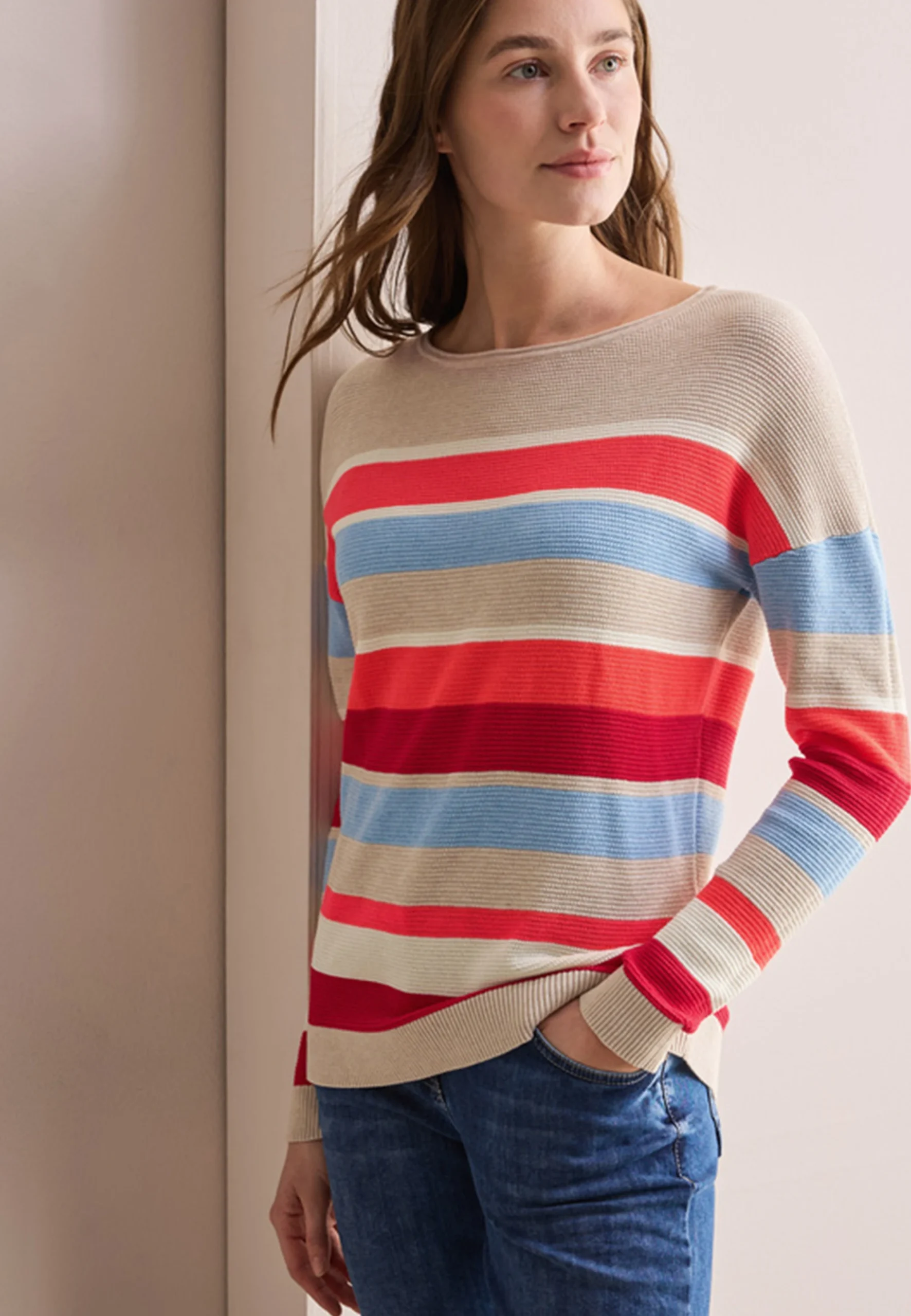 Pullover a righe multicolor Cecil donna