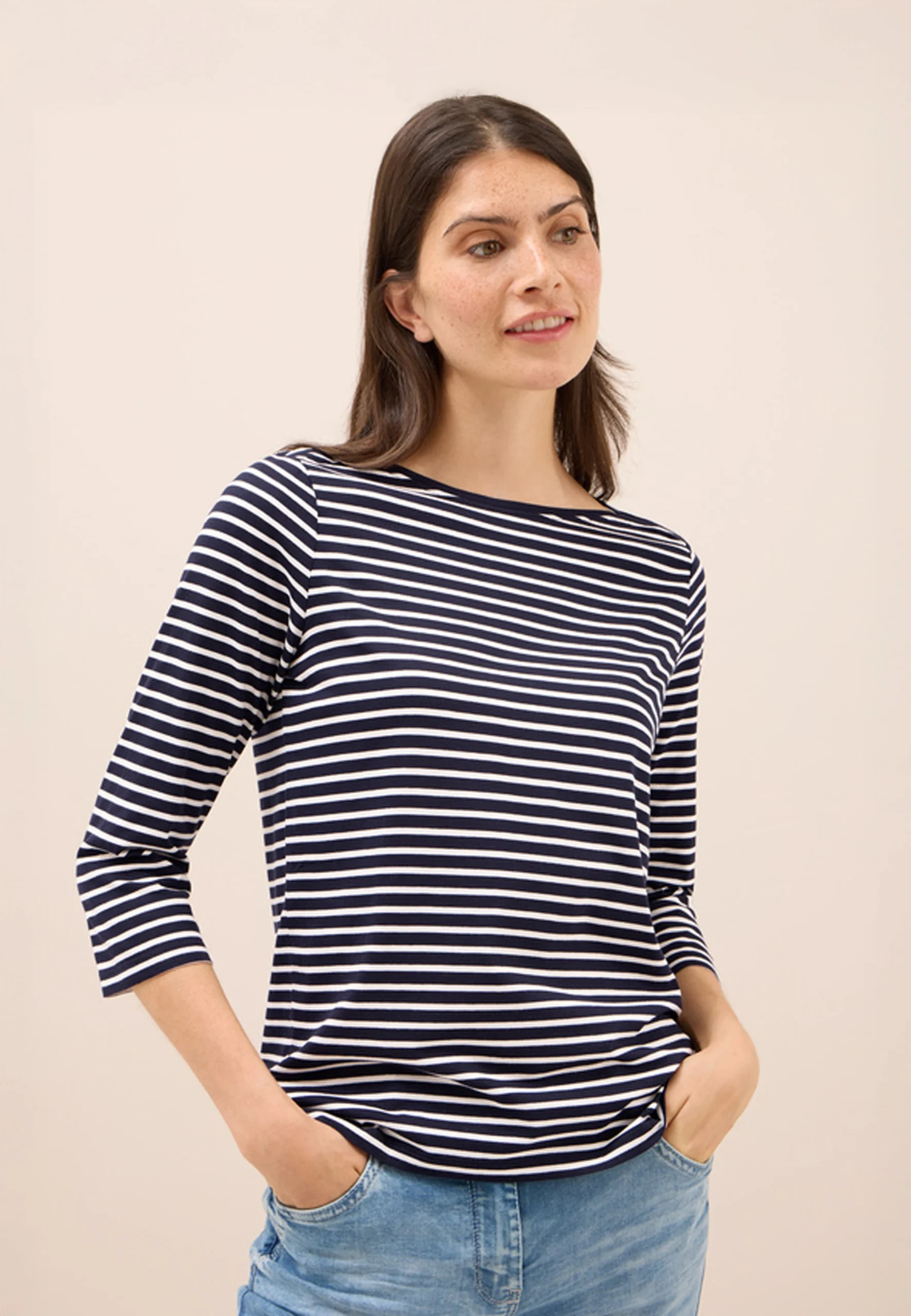 Maglia a righe basic Cecil donna art. 323885