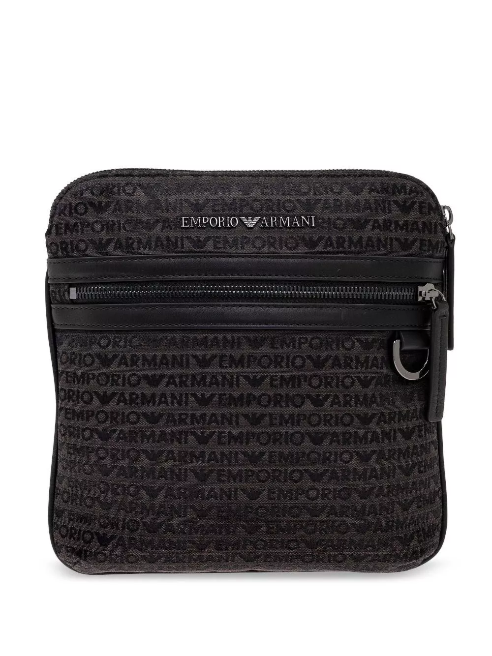 Borsa a tracolla con logo allover di Emporio armani