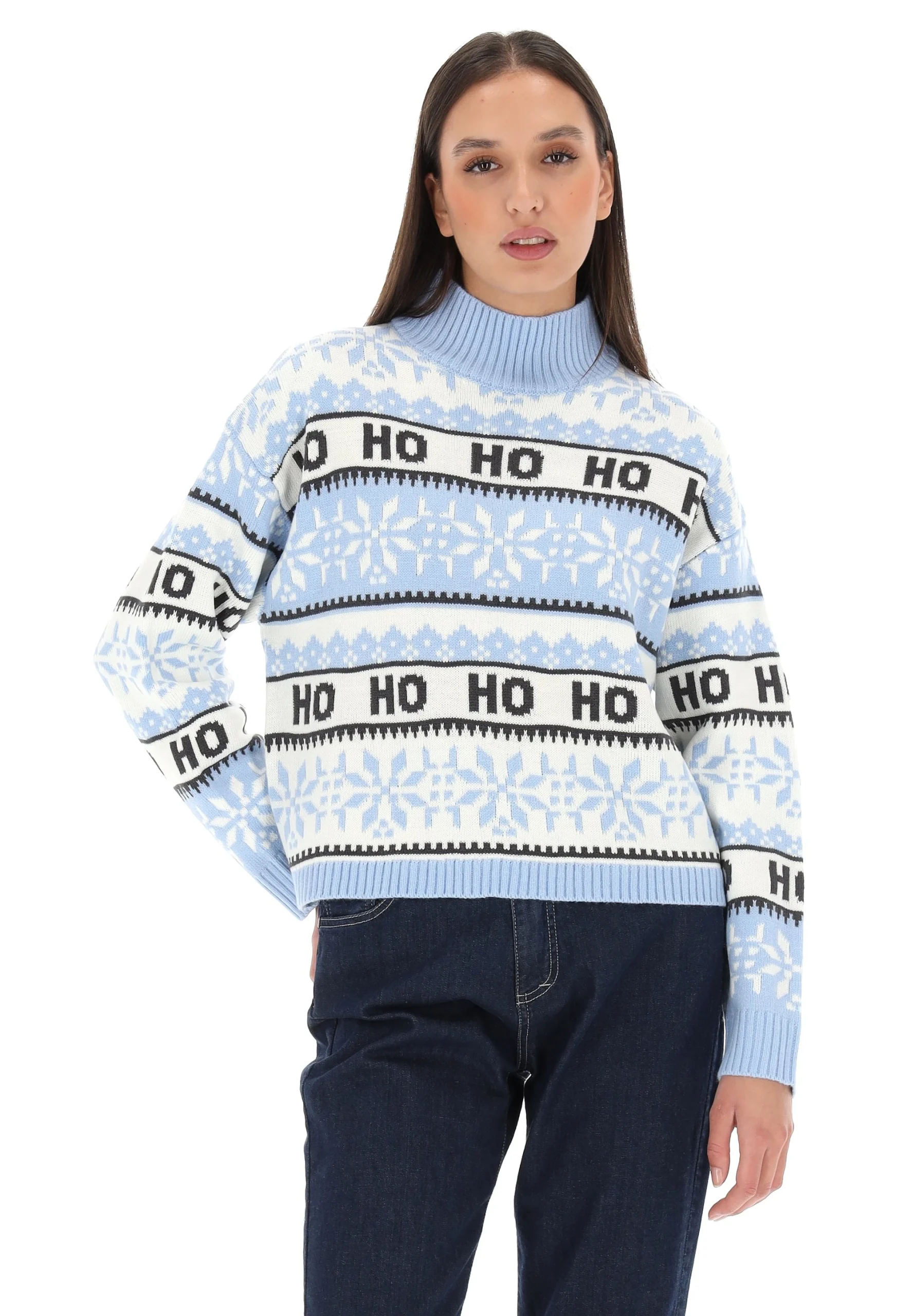 Maglione natalizio a collo alto donna Brave Soul