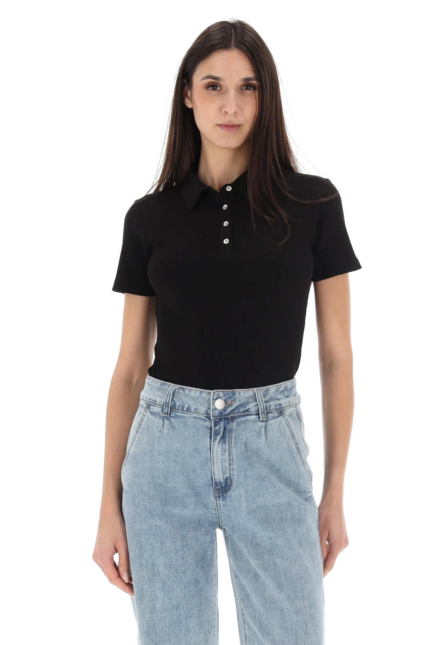 Polo manica corta a costine stretch Brave Soul