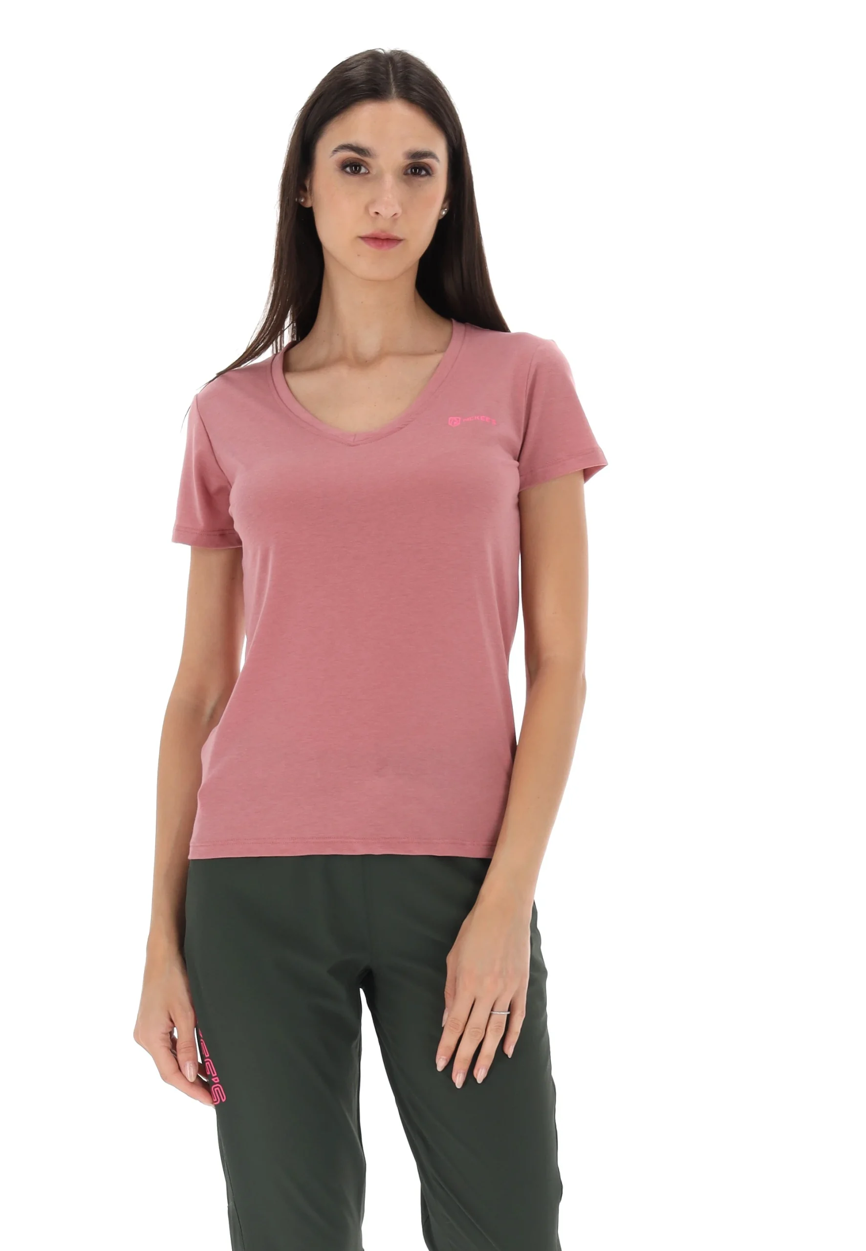 T-shirt con scritta verticale retro McKee's donna