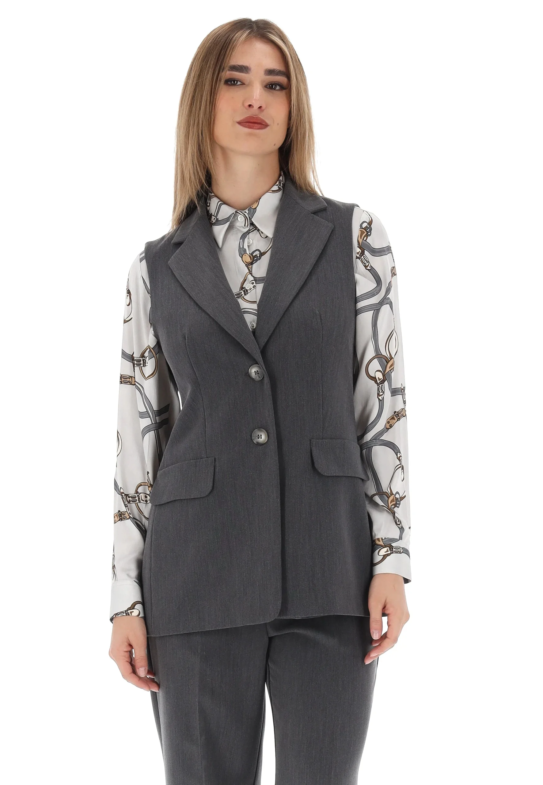 Gilet donna Main&Land con bottoni