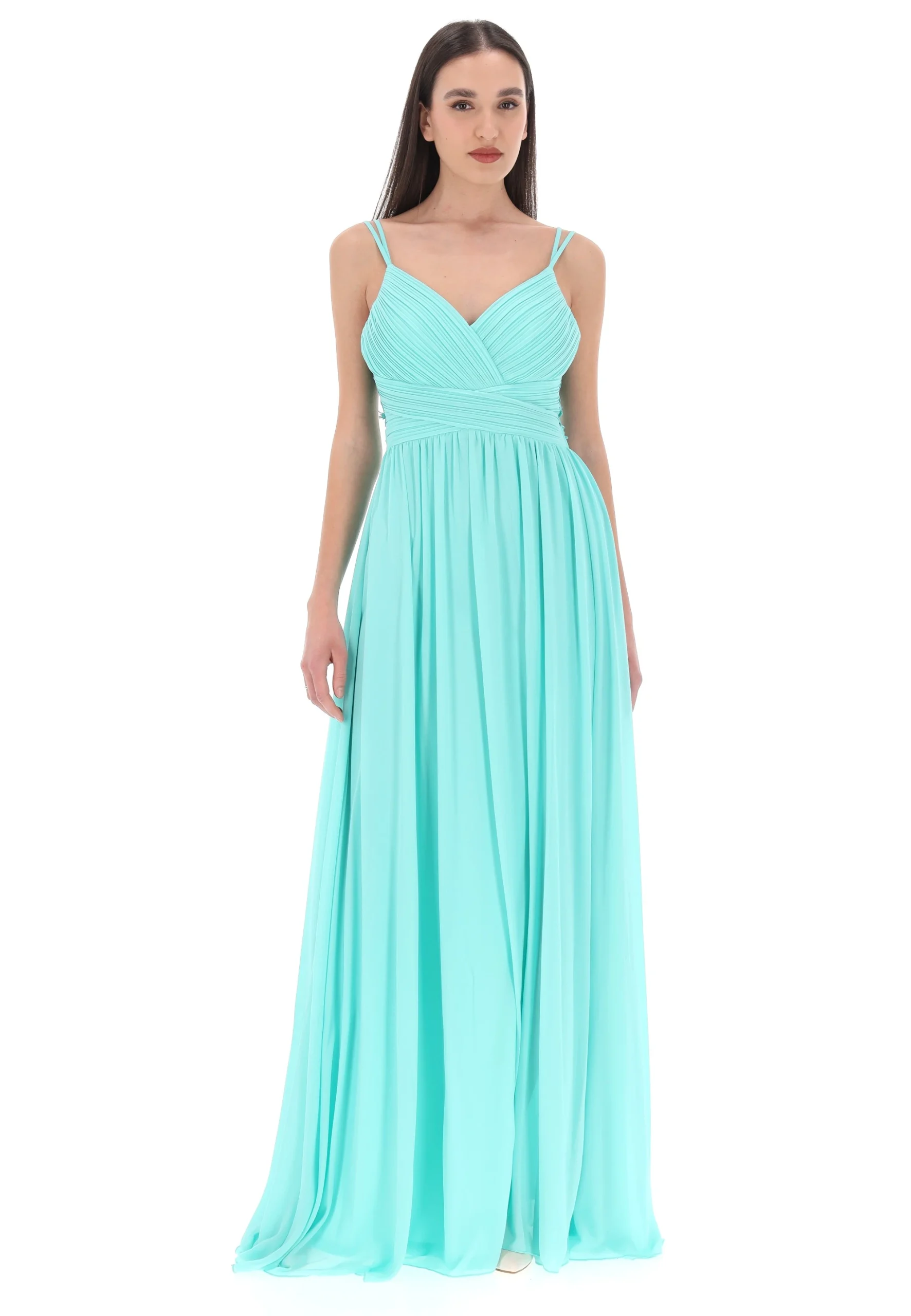 Abito lungo in georgette con pizzo sul retro Artigli ACAB002179