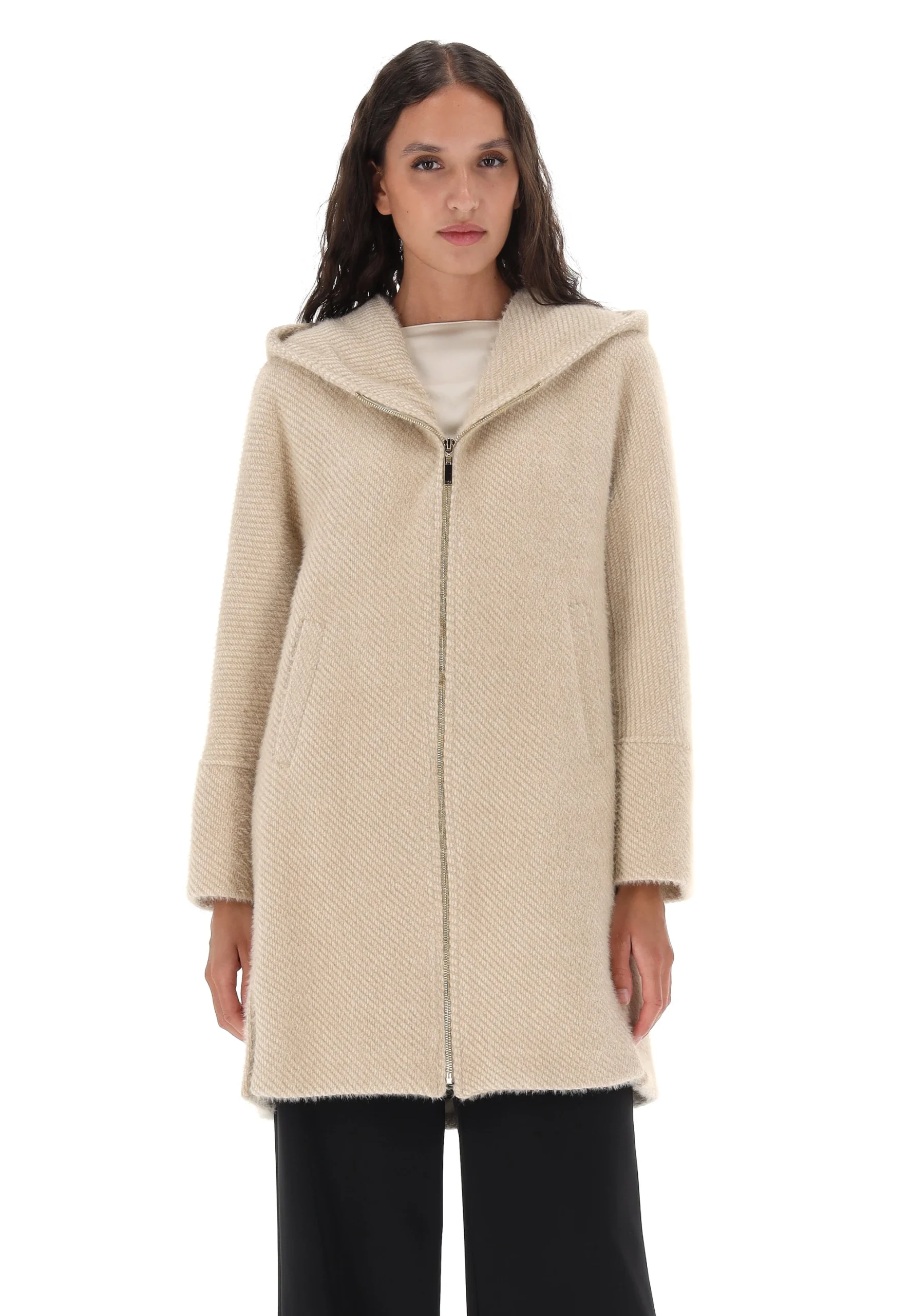 Cappotto con zip e cappuccio Artigli ACCP003259