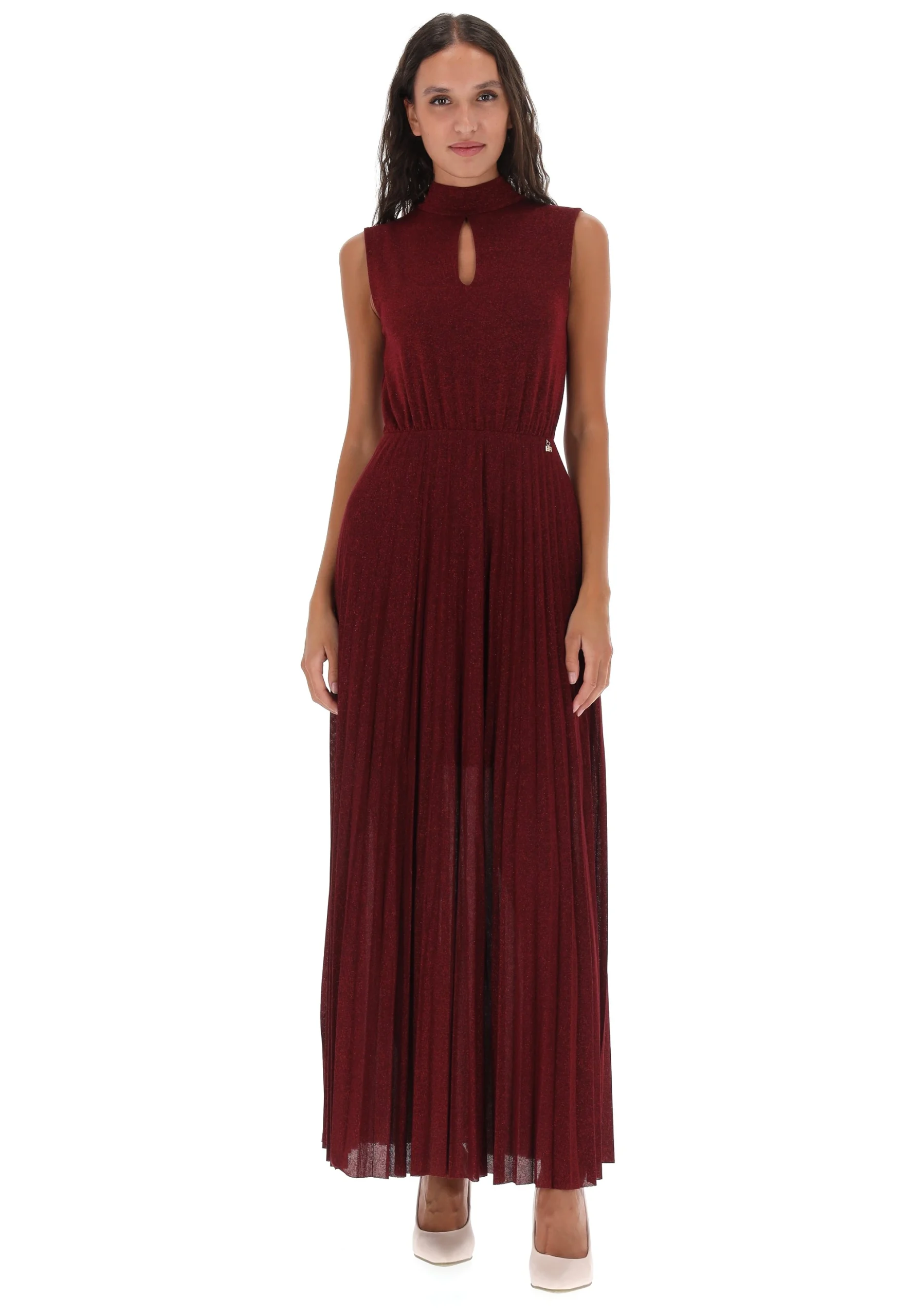 Vestito lungo lurex plissè Artigli ACAB003648