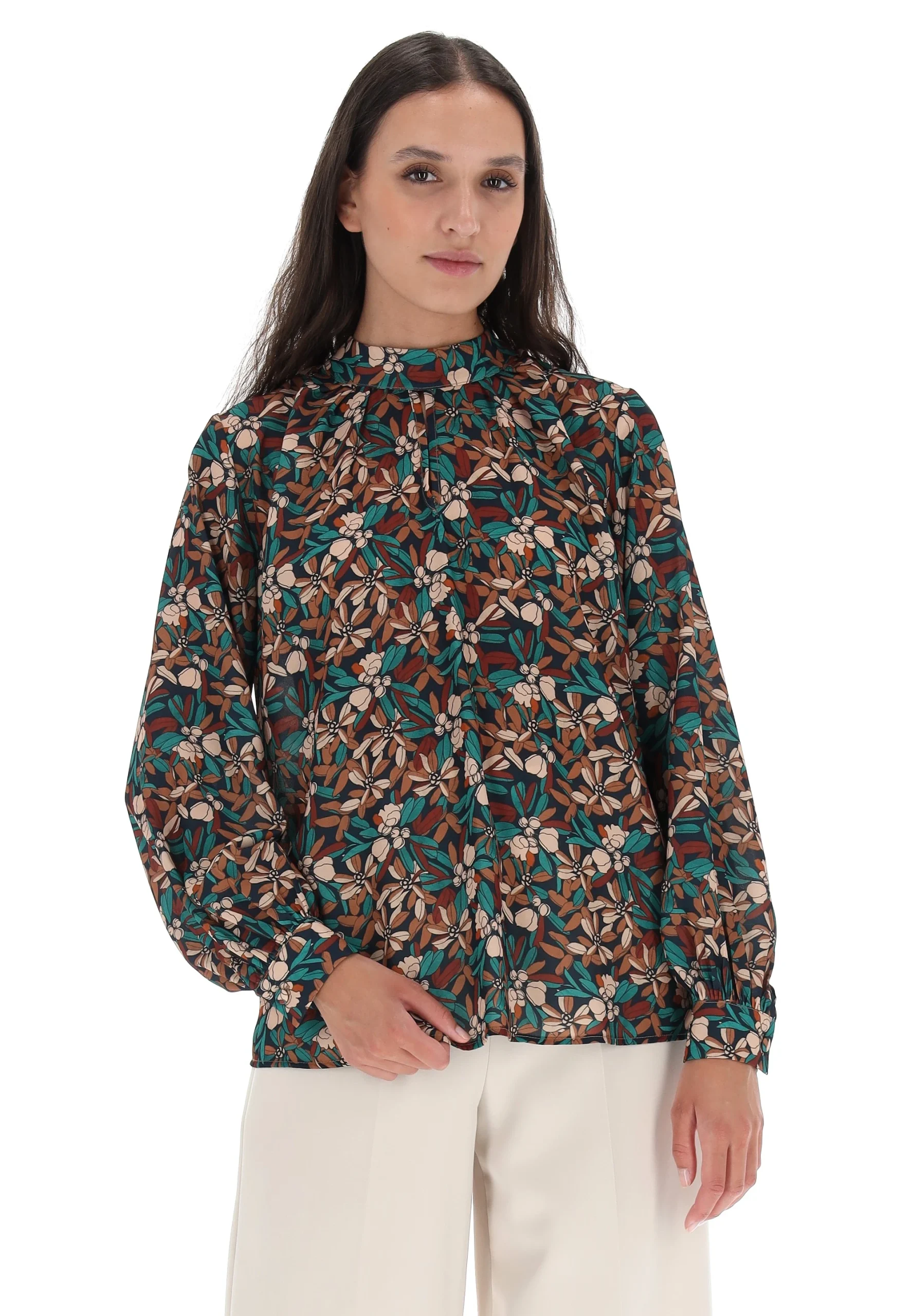 Blusa Artigli in fantasia floreale all over