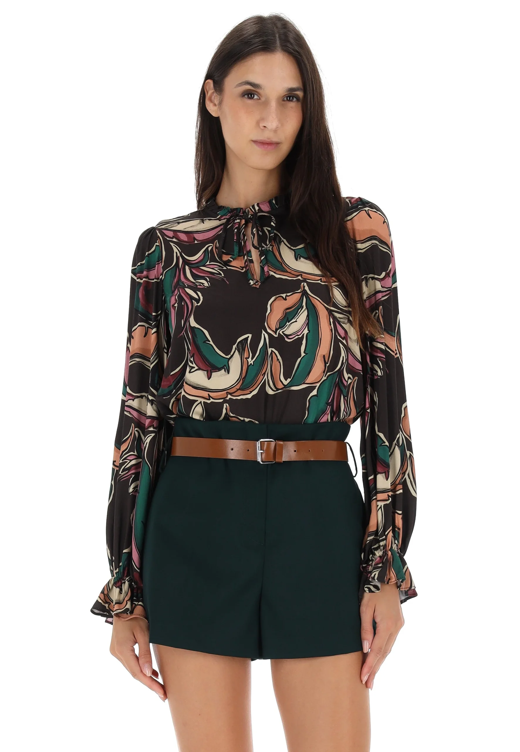 Blusa in viscosa Artigli fantasia astratta