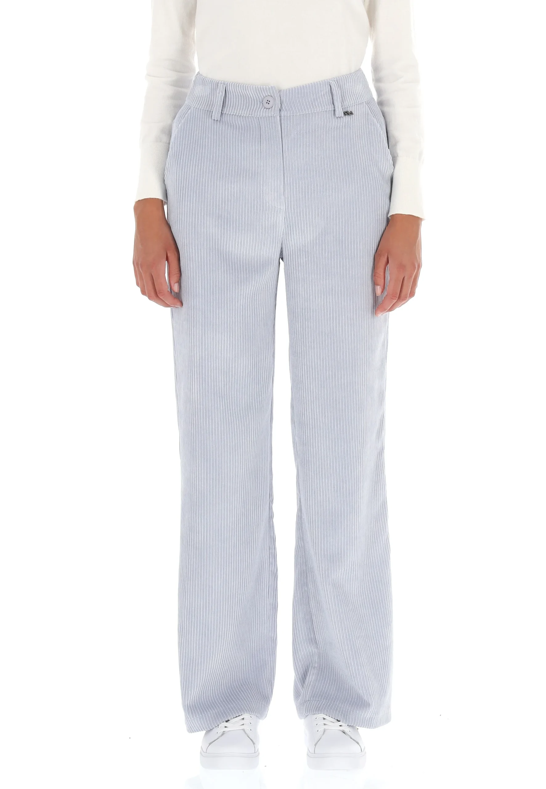 Pantalone a palazzo Artigli a costine in velluto